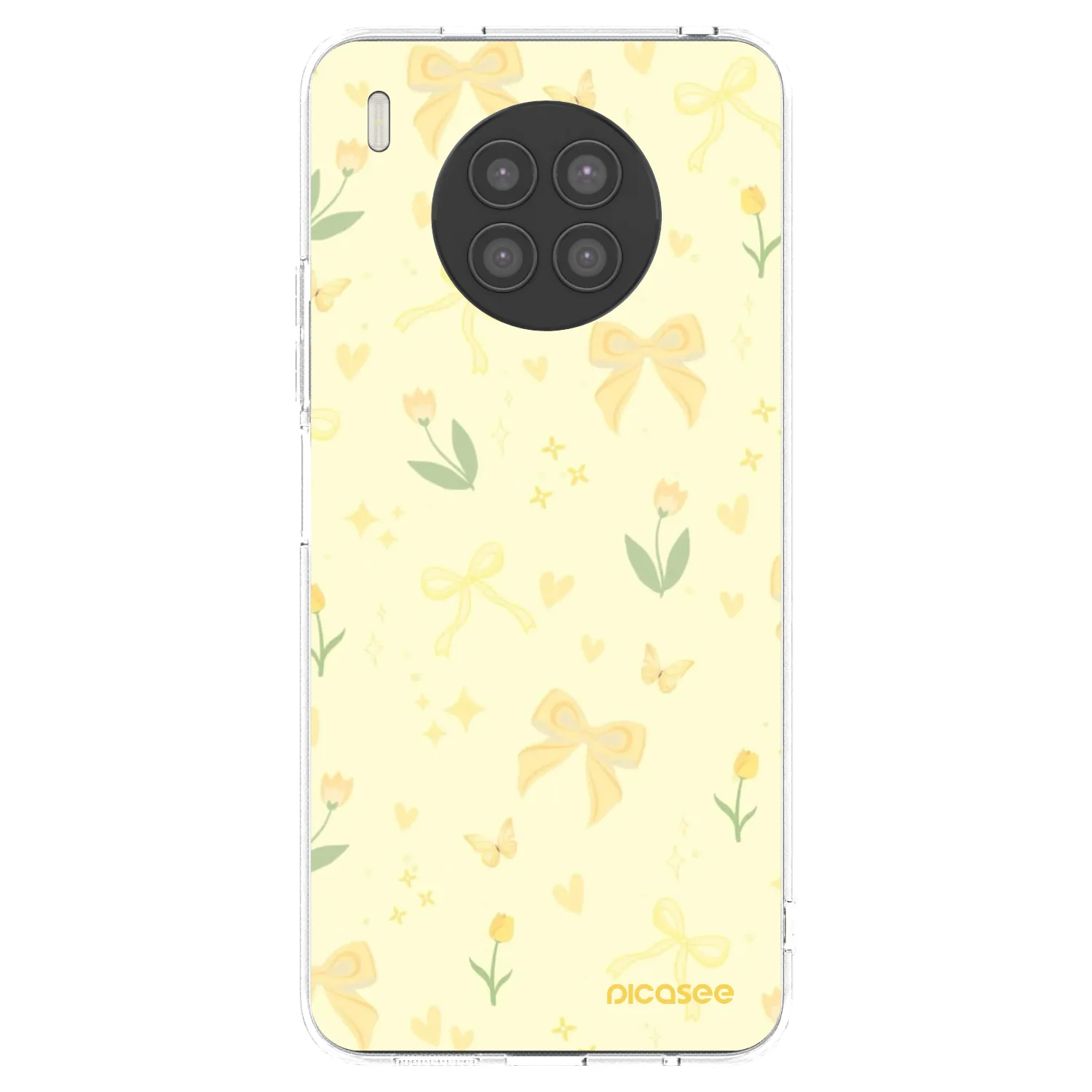 Picasee husă transparentă din silicon pentru Huawei Nova 8i - Honey Blossom