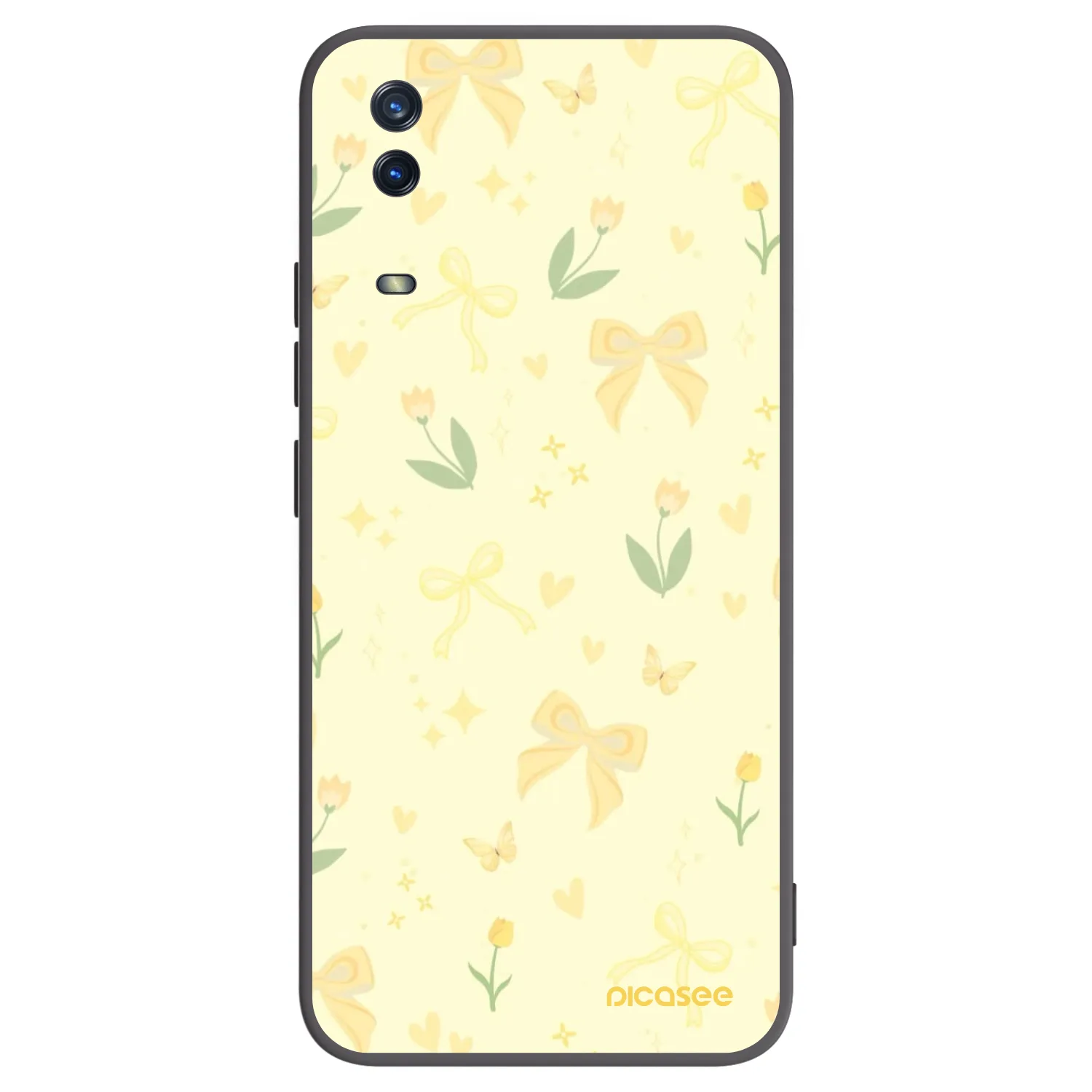 Picasee husă neagră din silicon pentru Vivo Y11s - Honey Blossom