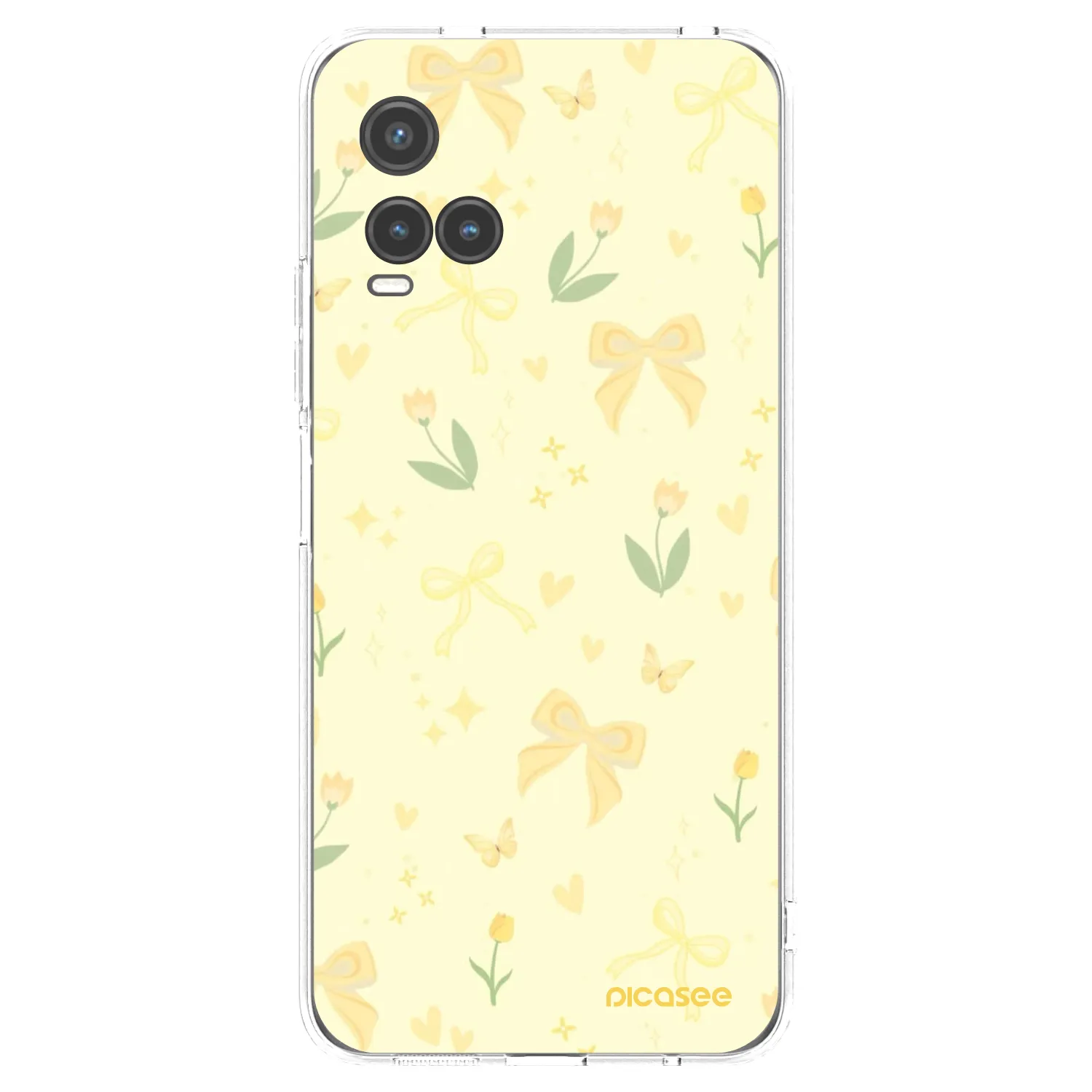 Picasee husă transparentă din silicon pentru Vivo Y33s - Honey Blossom
