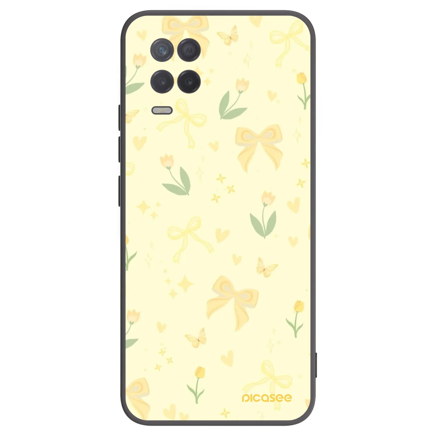 Picasee husă neagră din silicon pentru Realme 8 5G - Honey Blossom