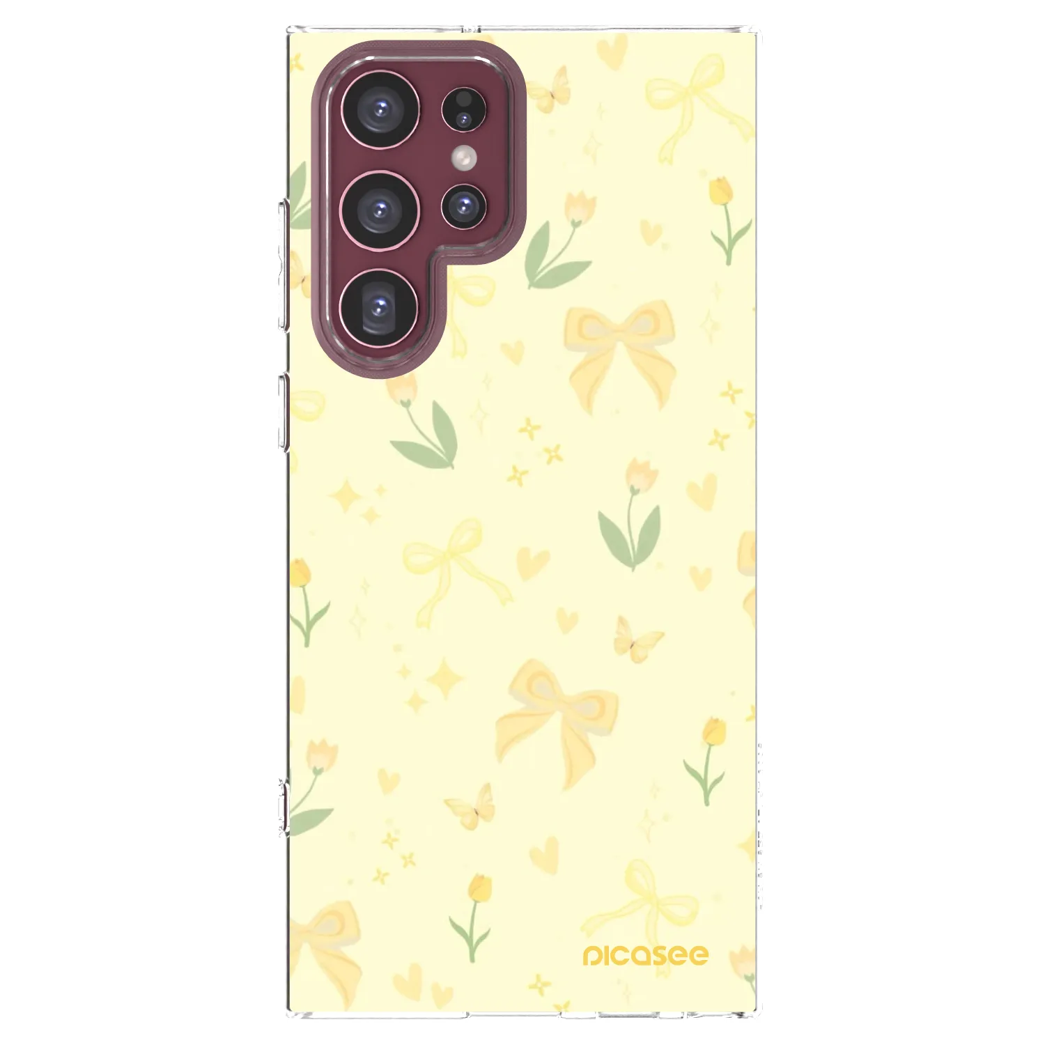 Picasee husă transparentă din silicon pentru Samsung Galaxy S22 Ultra 5G - Honey Blossom
