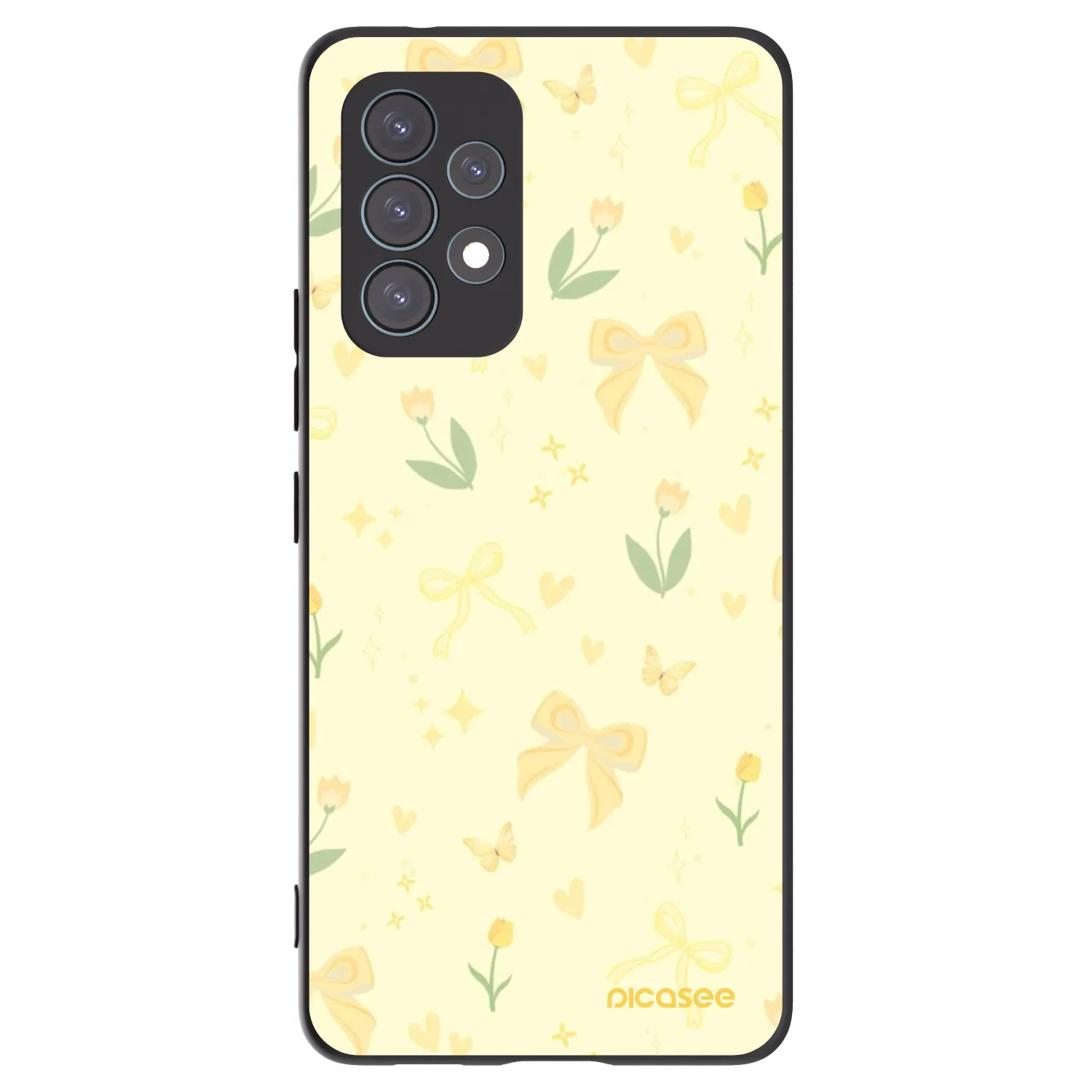 Picasee husă neagră din silicon pentru Samsung Galaxy A53 5G A536 - Honey Blossom