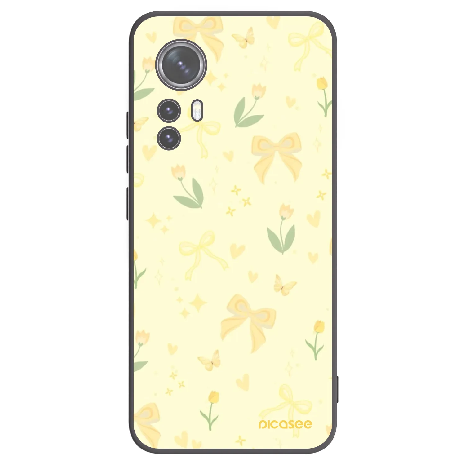 Picasee husă neagră din silicon pentru Xiaomi 12 - Honey Blossom
