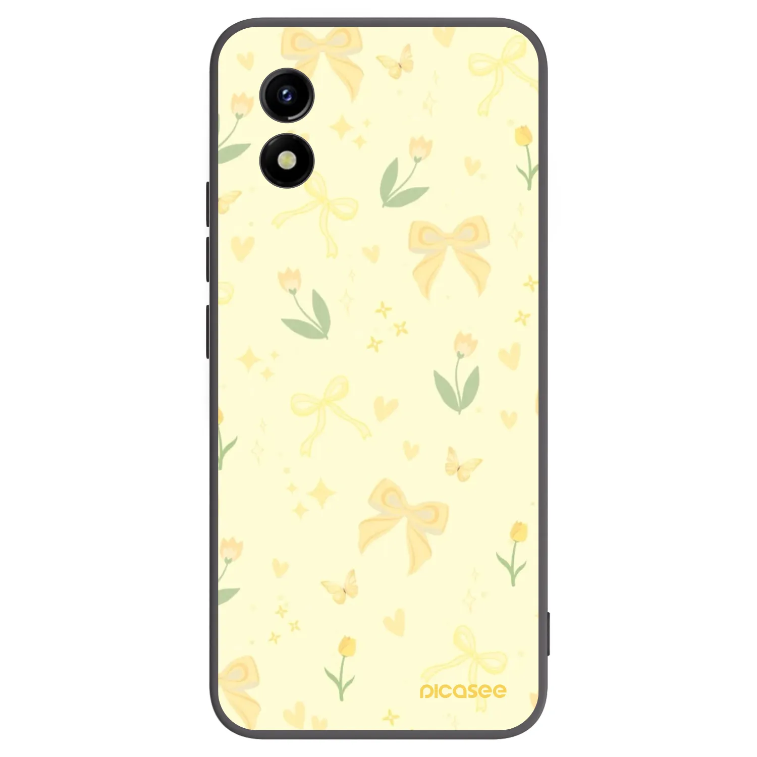 Picasee husă neagră din silicon pentru Vivo Y01 - Honey Blossom