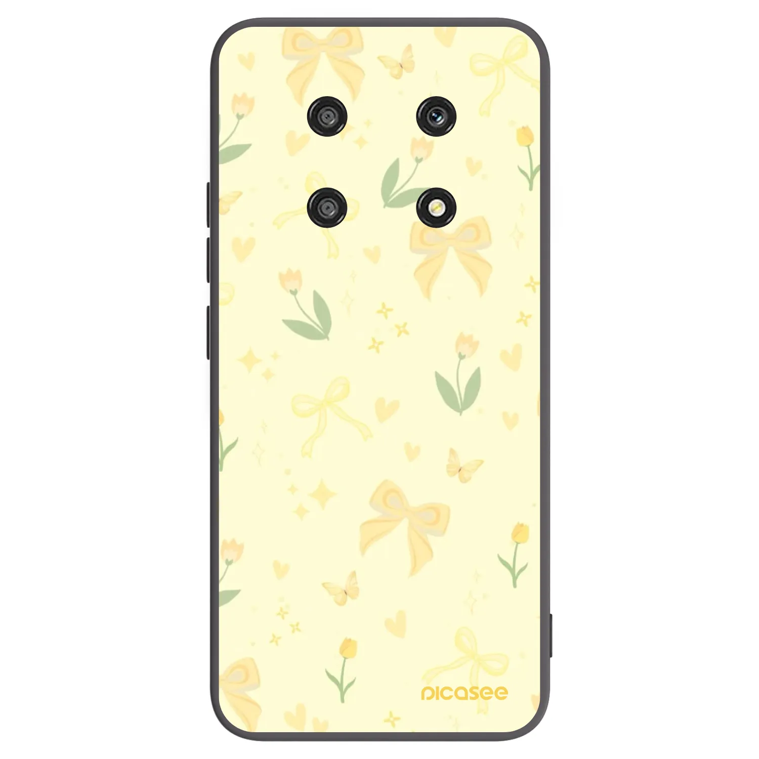 Picasee husă neagră din silicon pentru Honor Magic4 Lite 5G - Honey Blossom