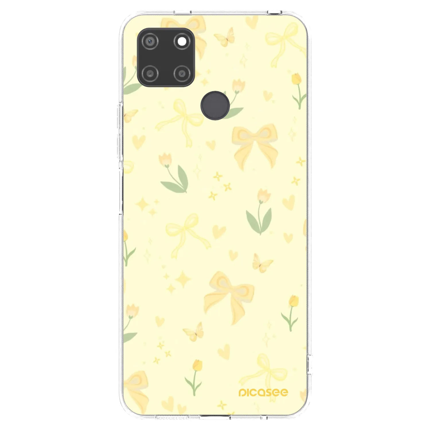 Picasee husă transparentă din silicon pentru Realme C21Y - Honey Blossom