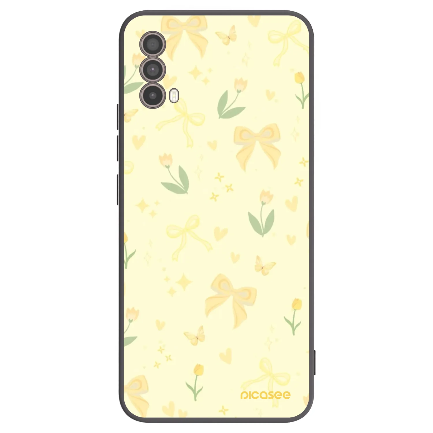 Picasee husă neagră din silicon pentru Motorola Moto E40 - Honey Blossom