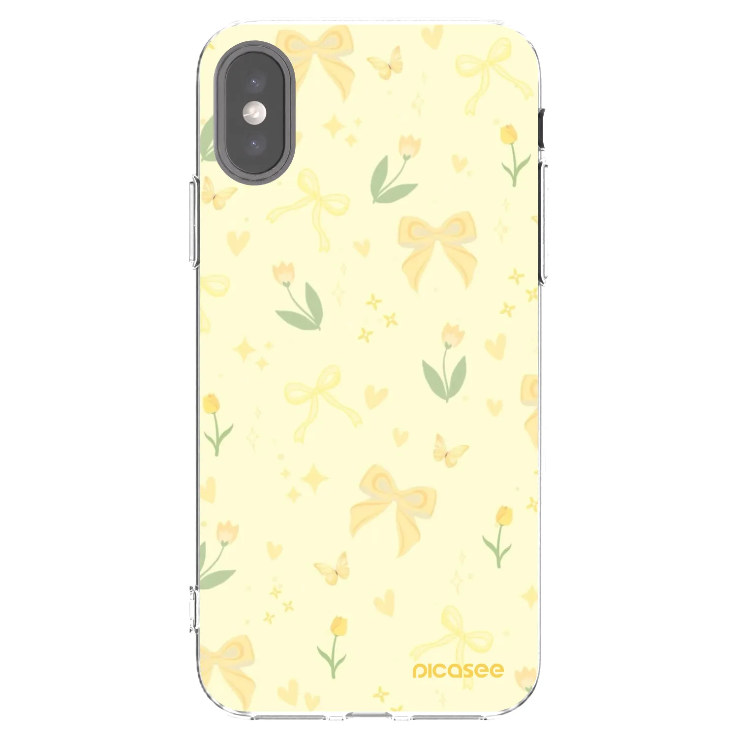 Picasee husă transparentă din silicon pentru Apple iPhone X/XS - Honey Blossom
