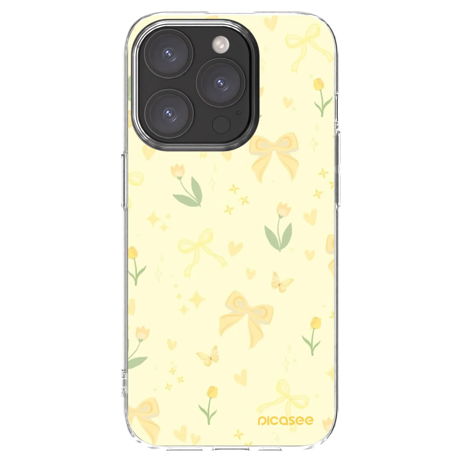 Picasee husă transparentă din silicon pentru Apple iPhone 15 Pro - Honey Blossom