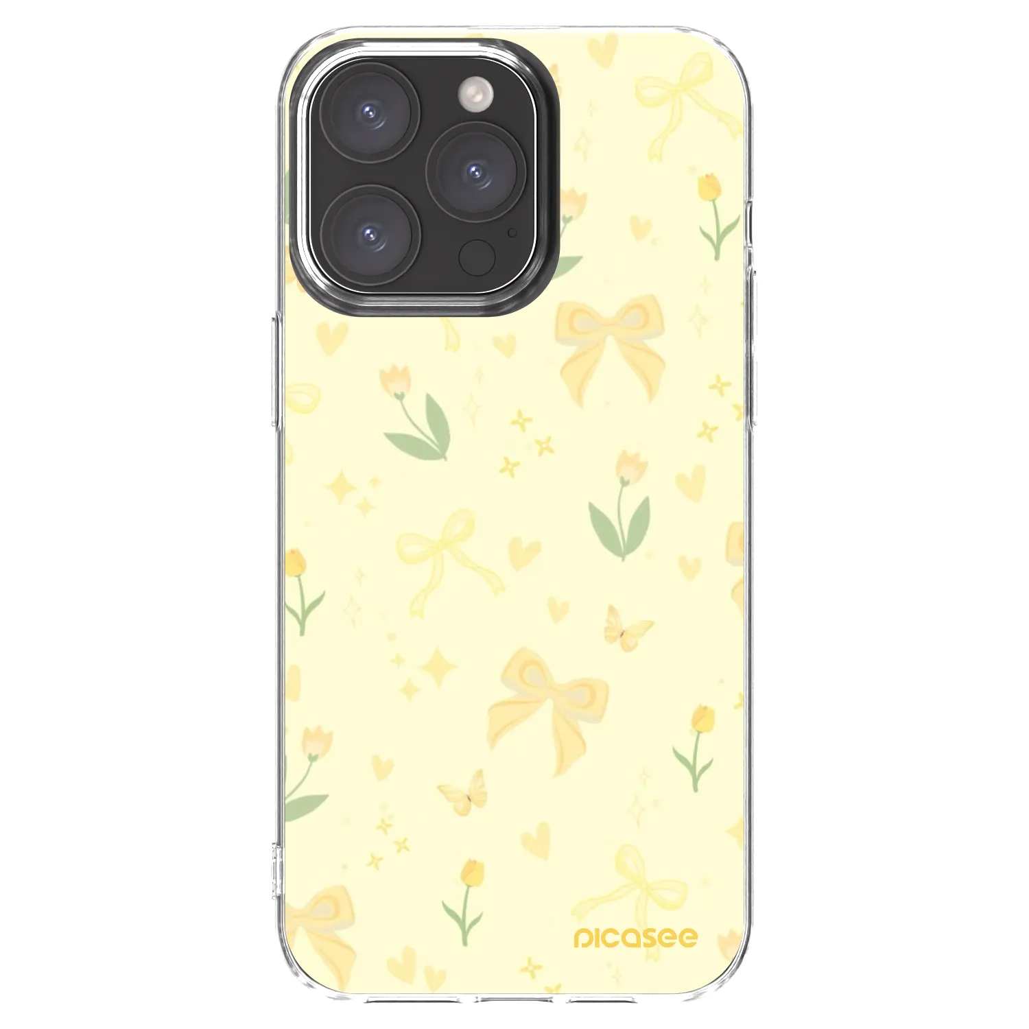 Picasee husă transparentă din silicon pentru Apple iPhone 15 Pro Max - Honey Blossom