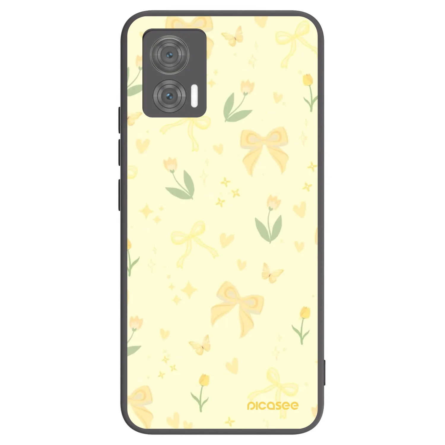 Picasee husă neagră din silicon pentru Motorola Edge 30 Neo - Honey Blossom