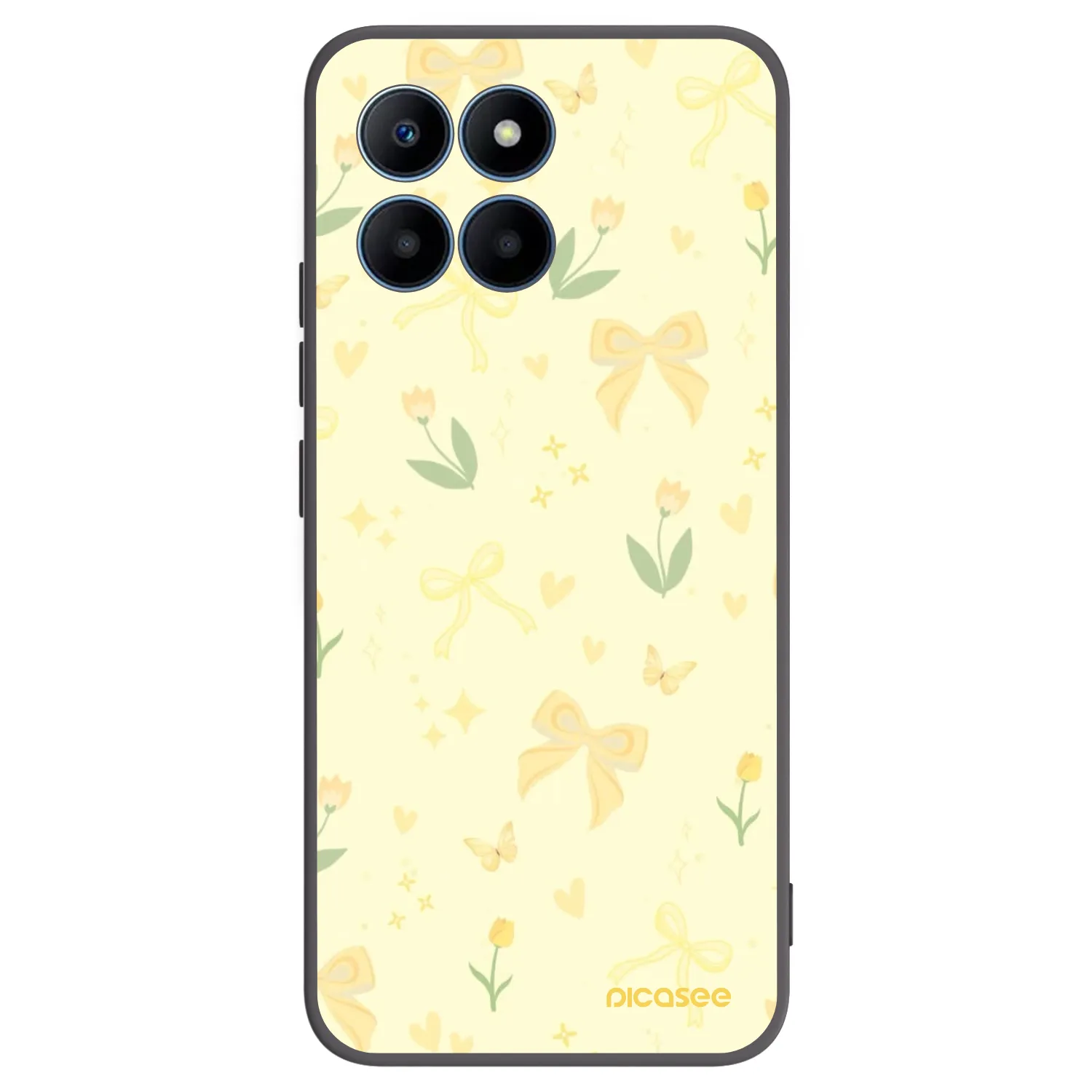 Picasee husă neagră din silicon pentru Honor 70 Lite - Honey Blossom