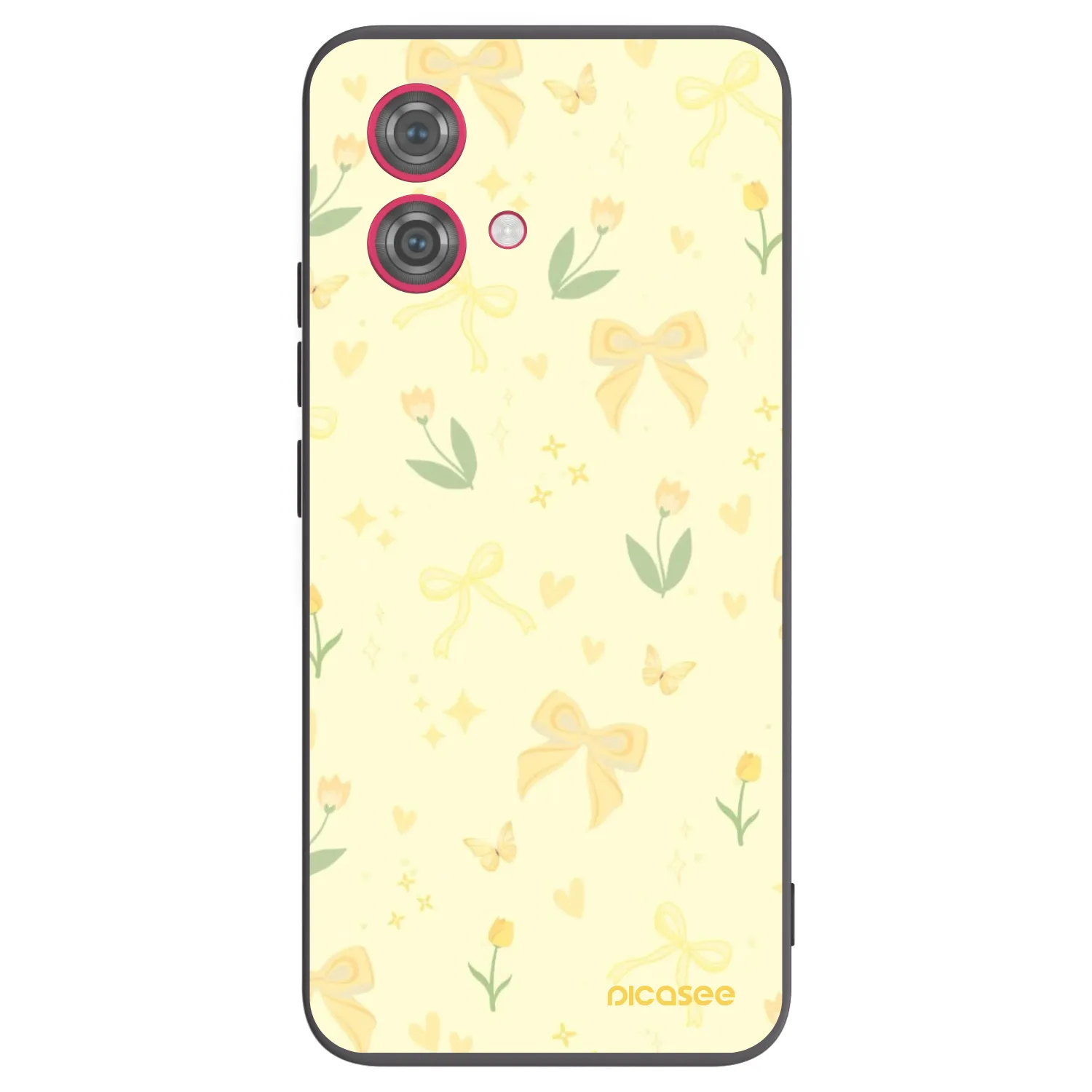 Picasee husă neagră din silicon pentru Motorola Moto G84 5G - Honey Blossom