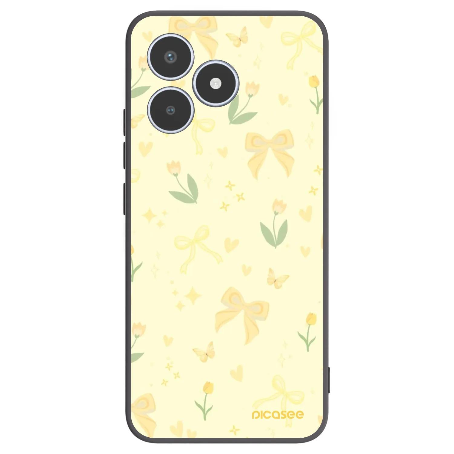Picasee husă neagră din silicon pentru Realme C53 - Honey Blossom