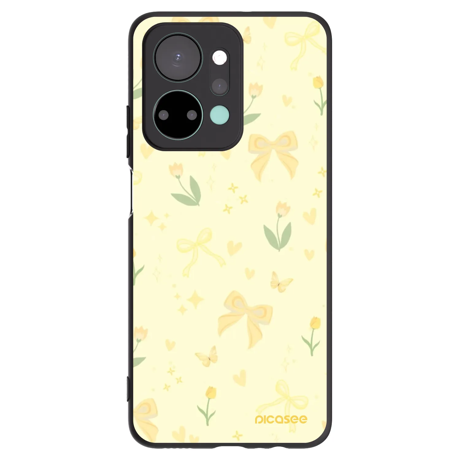 Picasee husă neagră din silicon pentru Honor X7a - Honey Blossom