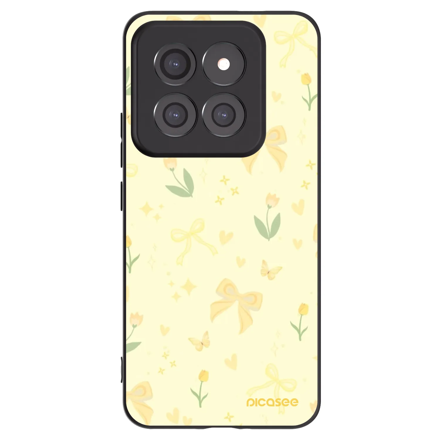 Picasee husă neagră din silicon pentru Xiaomi 14 Pro - Honey Blossom