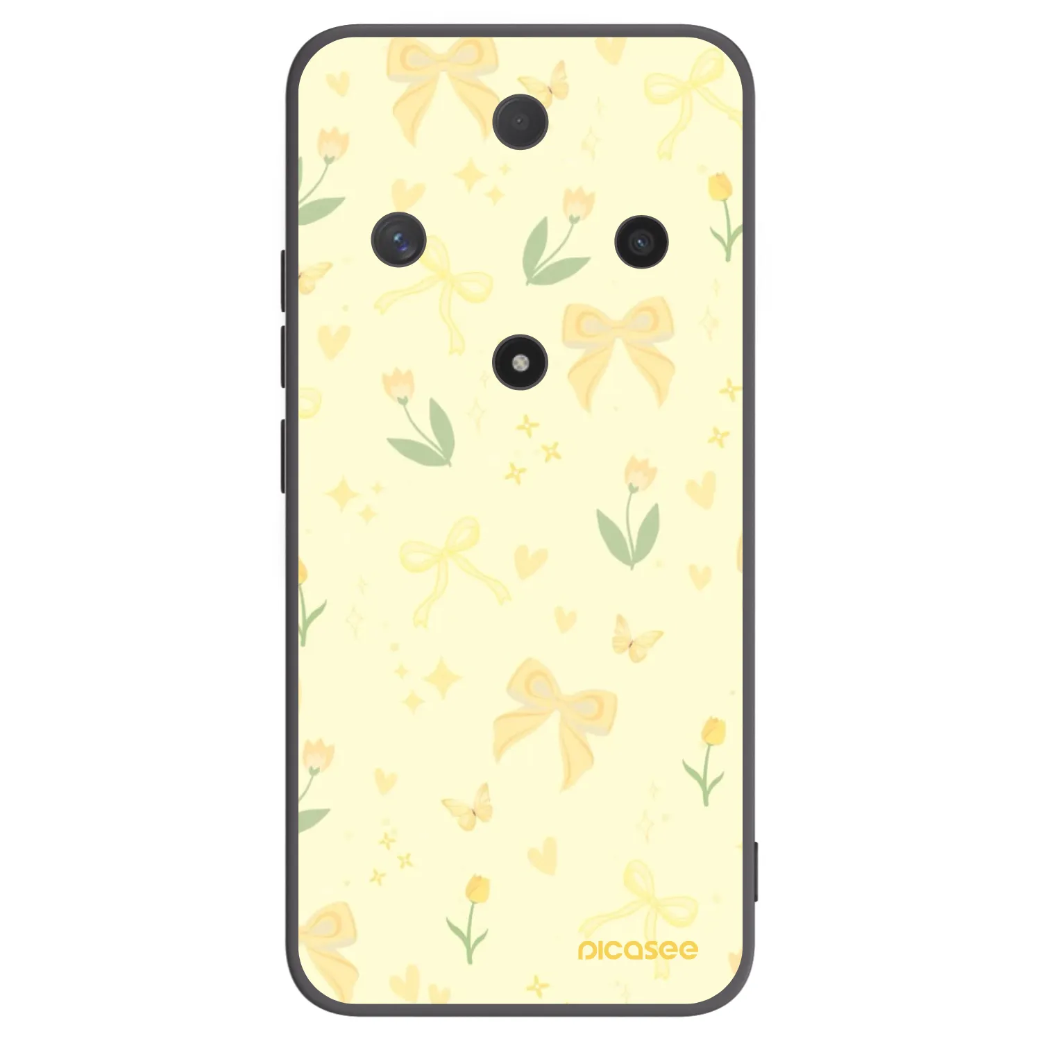 Picasee husă neagră din silicon pentru Honor Magic6 Lite 5G - Honey Blossom