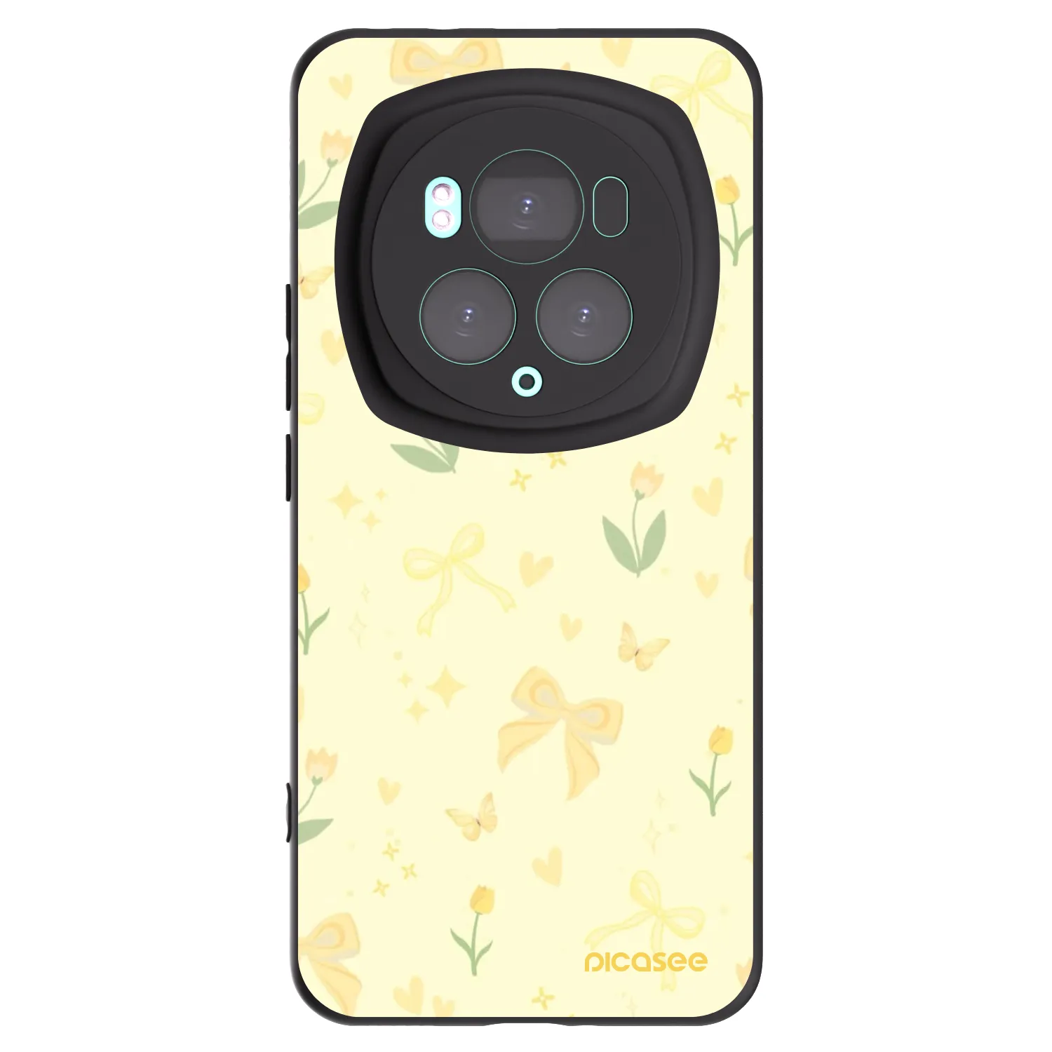 Picasee husă neagră din silicon pentru Honor Magic6 Pro - Honey Blossom