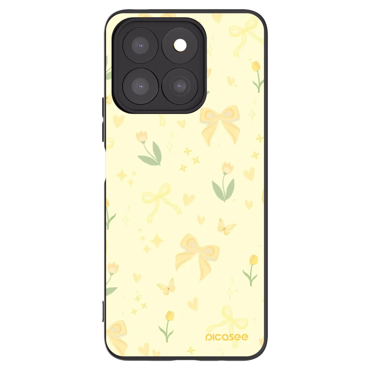 Picasee husă neagră din silicon pentru Honor X8b - Honey Blossom