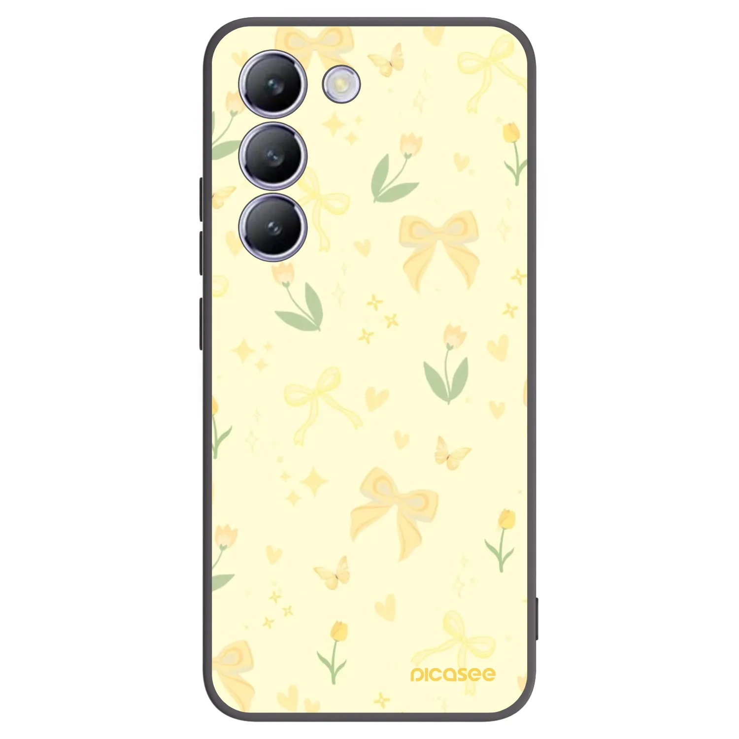 Picasee husă neagră din silicon pentru Vivo V40 SE 5G - Honey Blossom