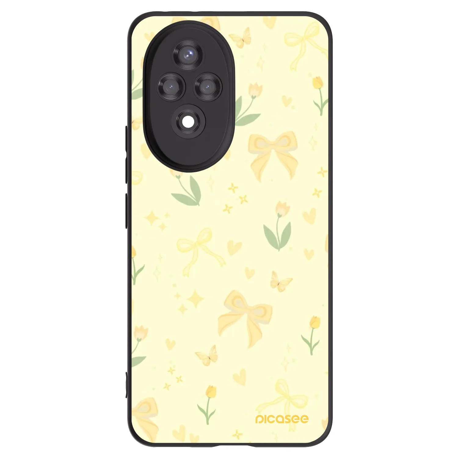 Picasee husă neagră din silicon pentru Honor 200 Pro 5G - Honey Blossom