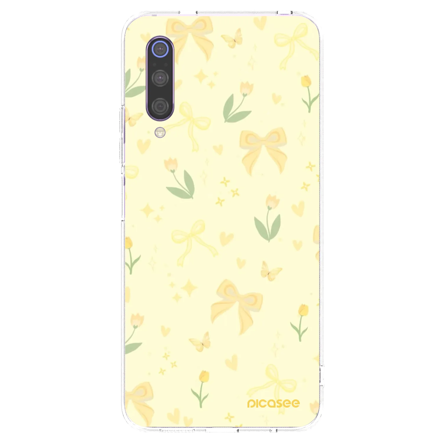 Picasee husă transparentă din silicon pentru Xiaomi Mi 9 - Honey Blossom