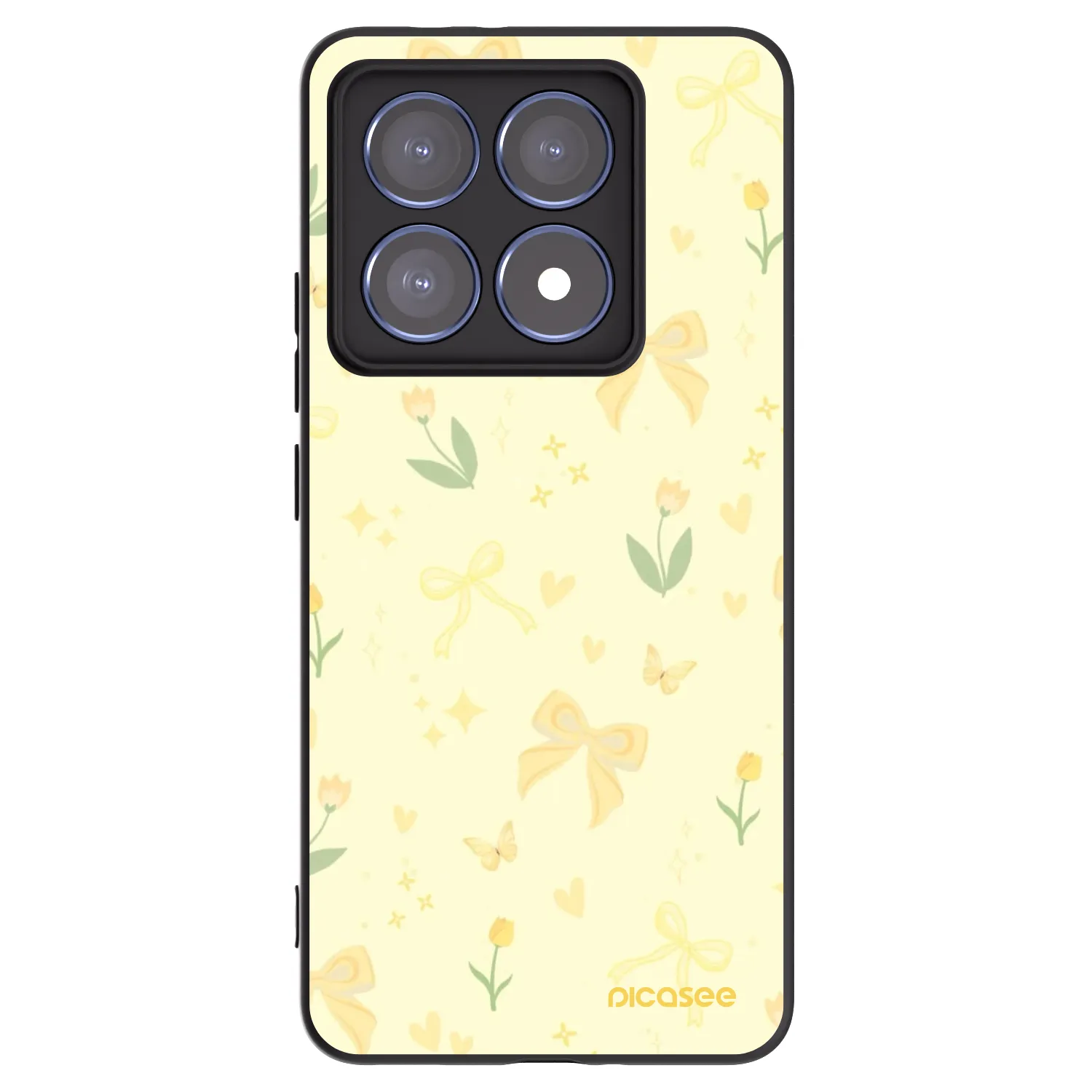 Picasee husă neagră din silicon pentru Xiaomi 14T Pro - Honey Blossom