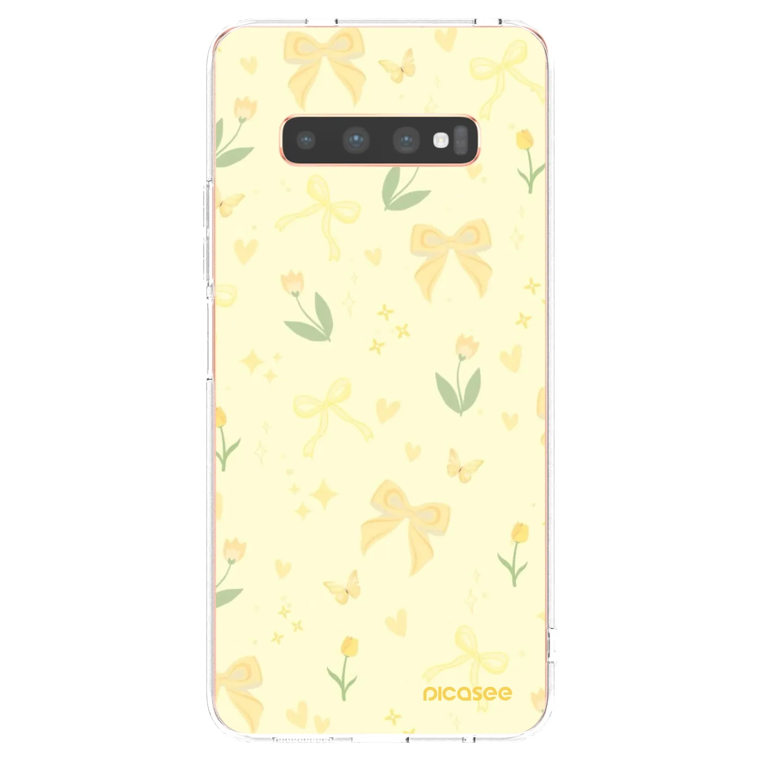 Picasee husă transparentă din silicon pentru Samsung Galaxy S10 Plus G975 - Honey Blossom