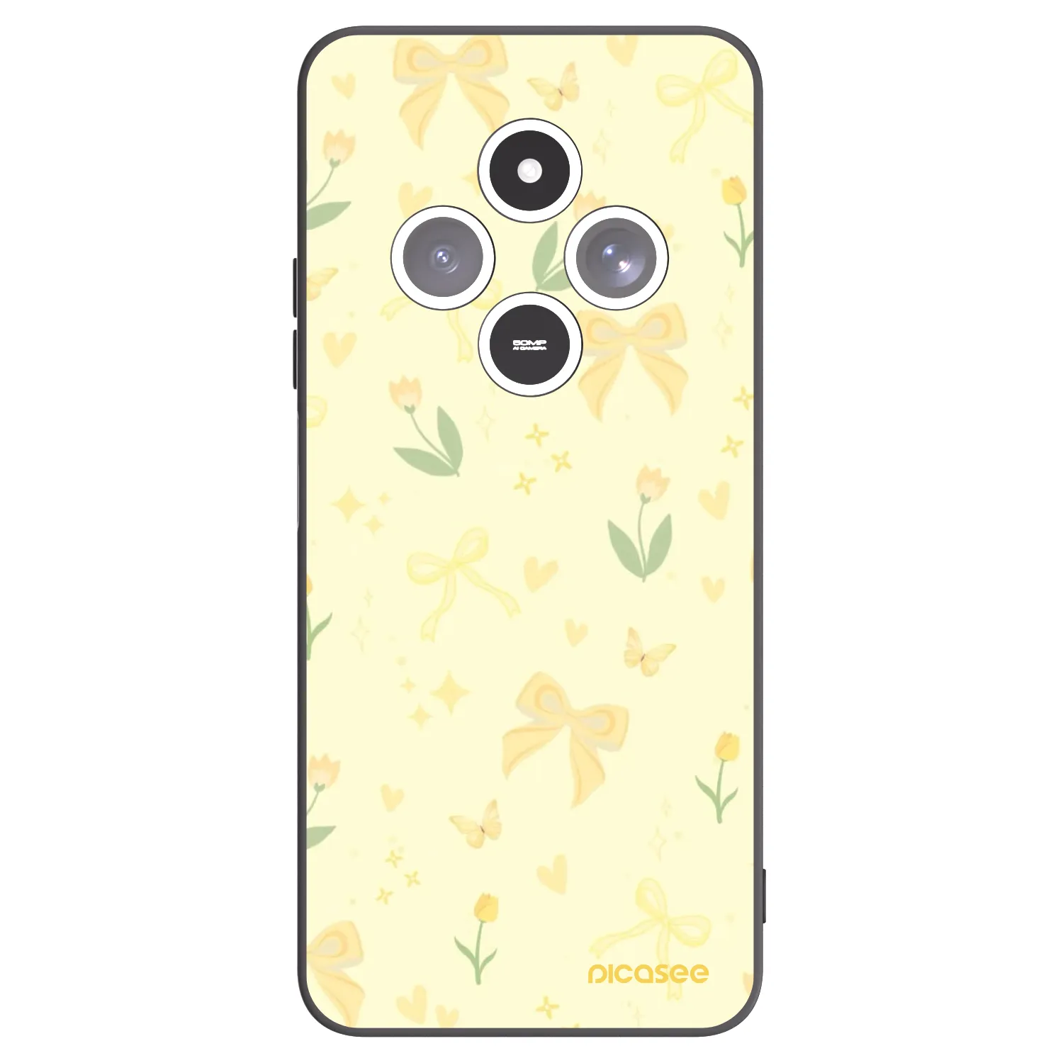 Picasee husă neagră din silicon pentru Xiaomi Redmi 14C - Honey Blossom