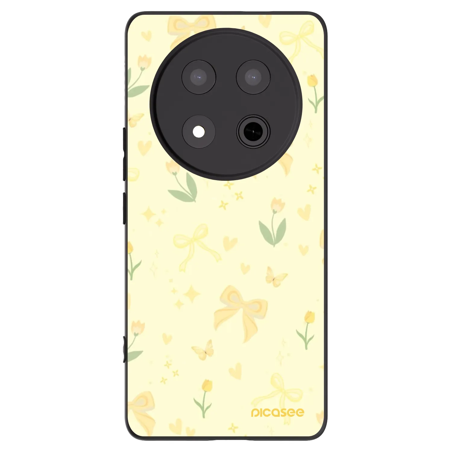 Picasee husă neagră din silicon pentru Honor Magic7 Lite 5G - Honey Blossom