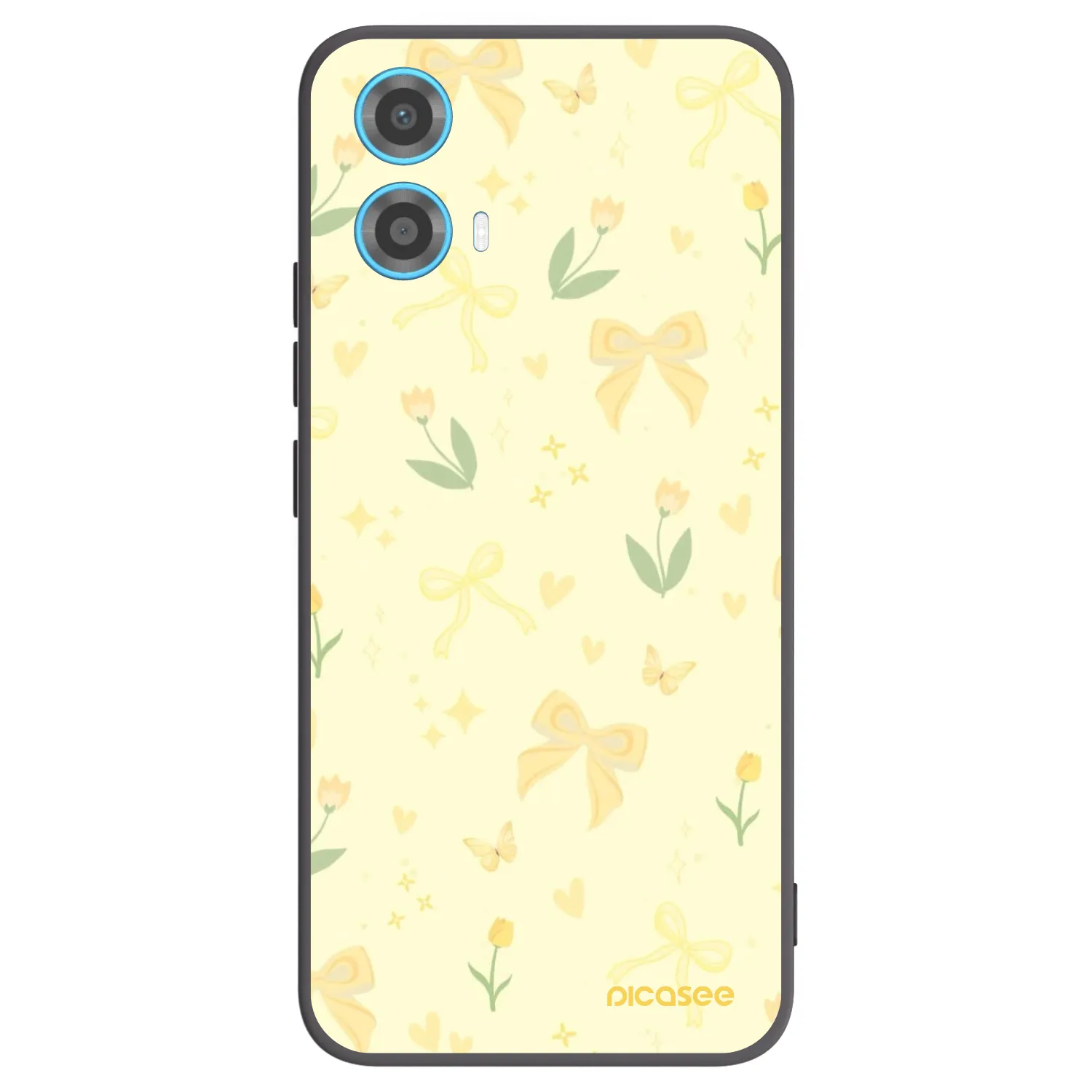 Picasee husă neagră din silicon pentru Motorola Moto G34 5G - Honey Blossom