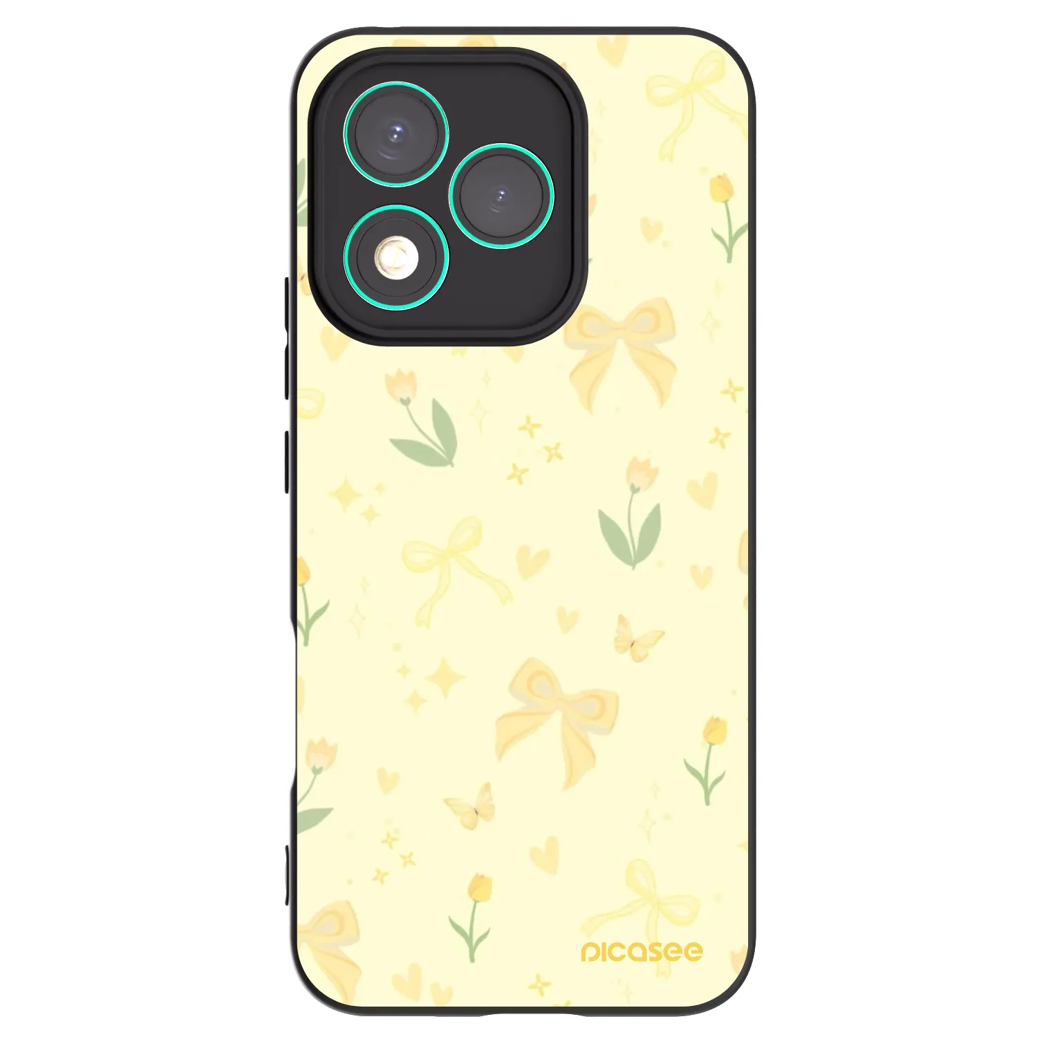 Picasee husă neagră din silicon pentru Honor 400 Lite 5G - Honey Blossom