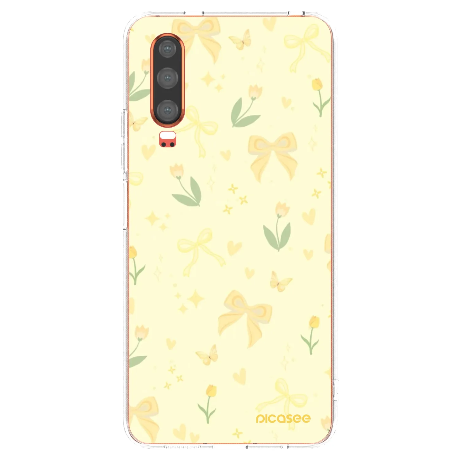 Picasee husă transparentă din silicon pentru Huawei P30 - Honey Blossom