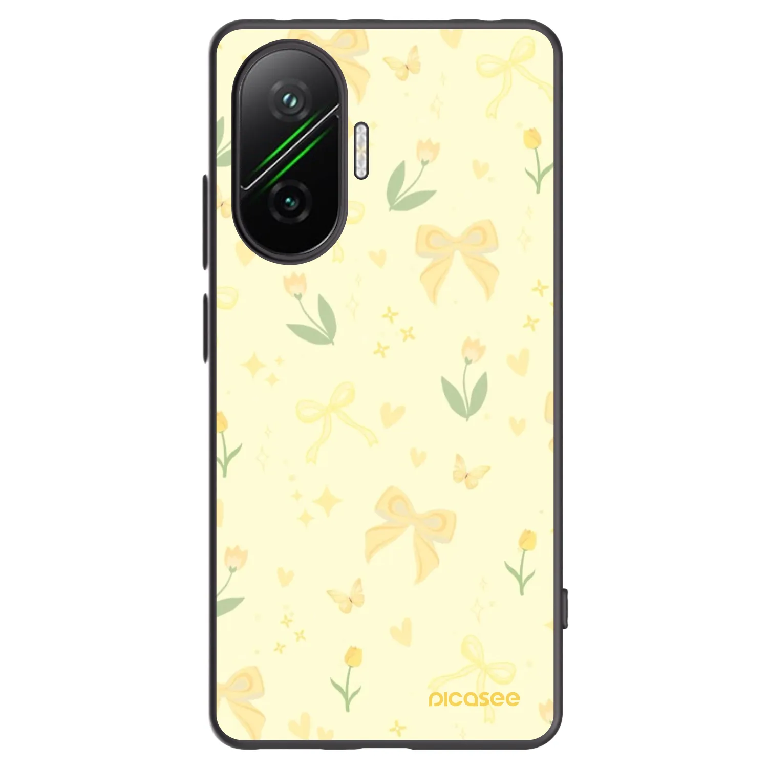 Picasee husă neagră din silicon pentru Xiaomi Poco F7 Pro 5G - Honey Blossom