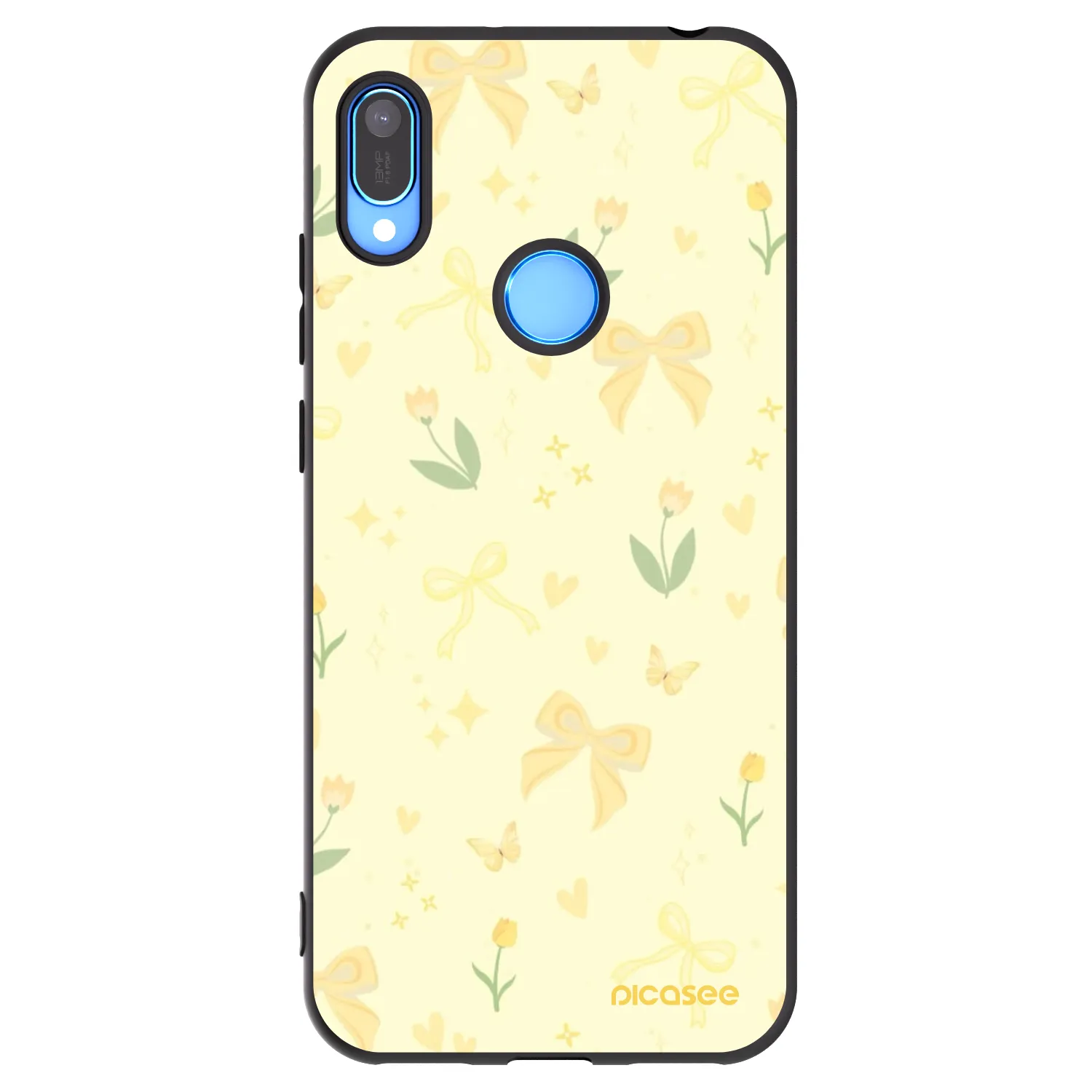 Picasee husă neagră din silicon pentru Huawei Y6 2019 - Honey Blossom