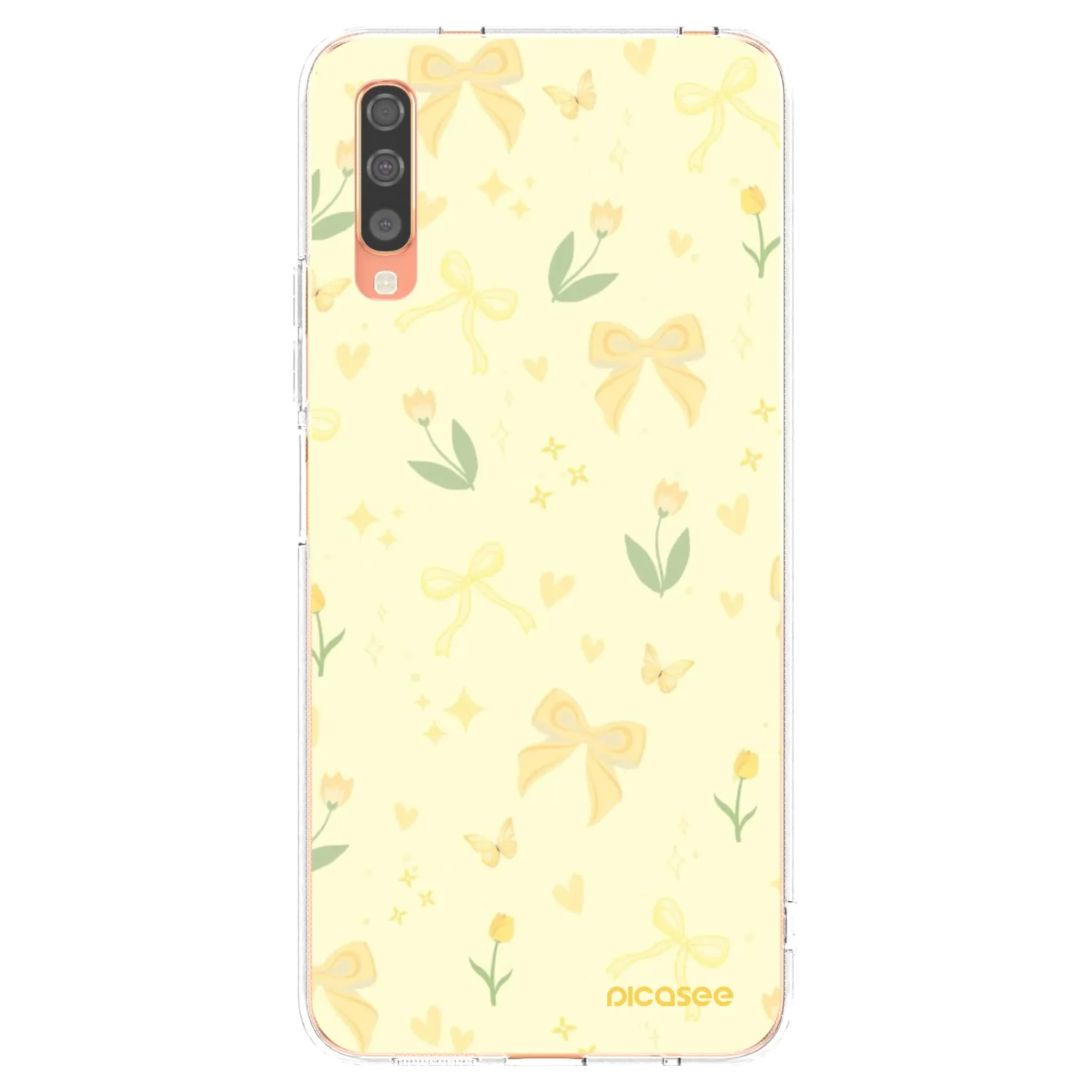 Picasee husă transparentă din silicon pentru Samsung Galaxy A70 A705F - Honey Blossom