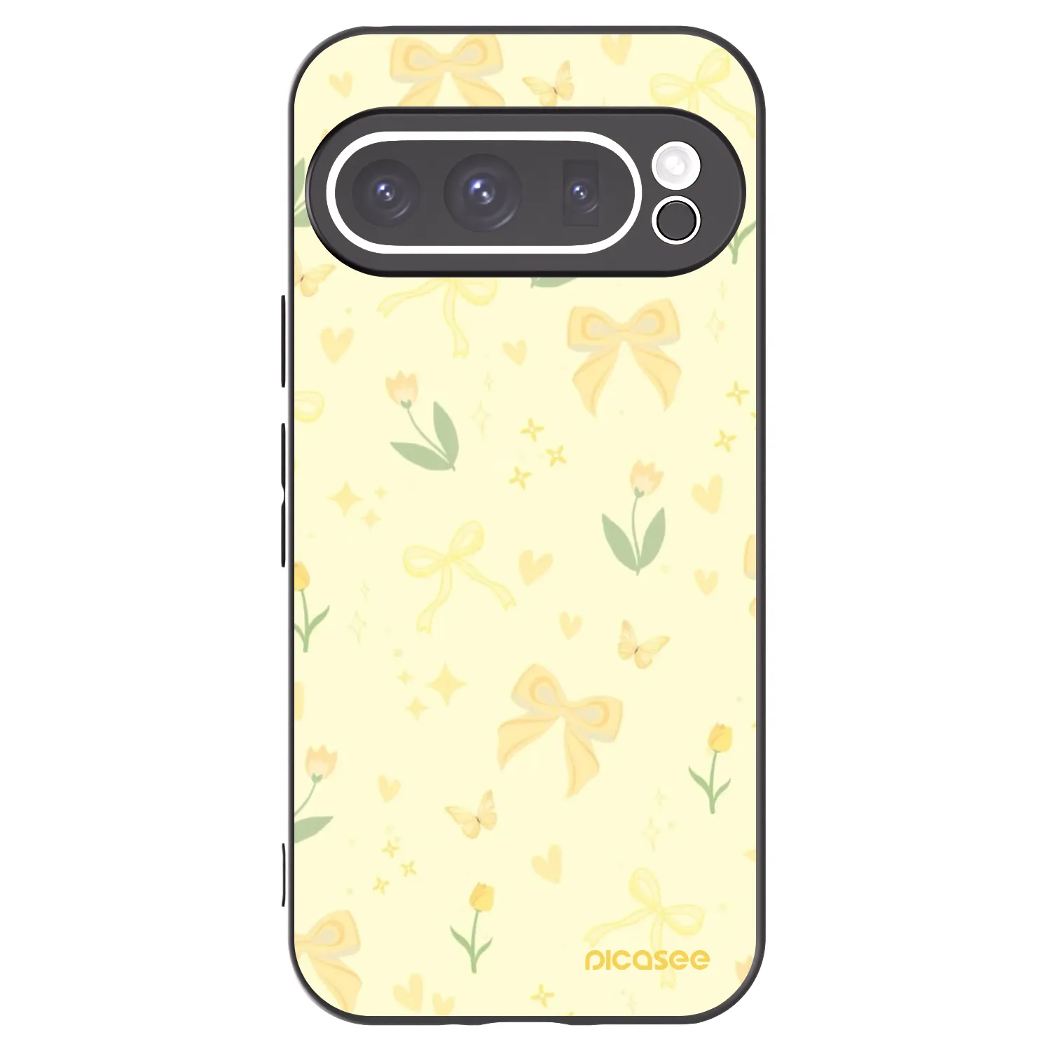 Picasee husă neagră din silicon pentru Google Pixel 9 Pro XL - Honey Blossom