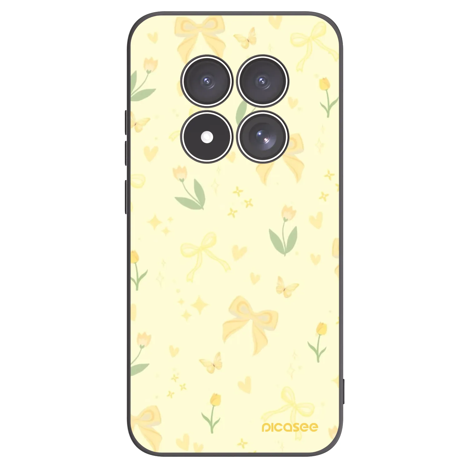 Picasee husă neagră din silicon pentru Xiaomi Redmi Note 15 Pro 4G - Honey Blossom