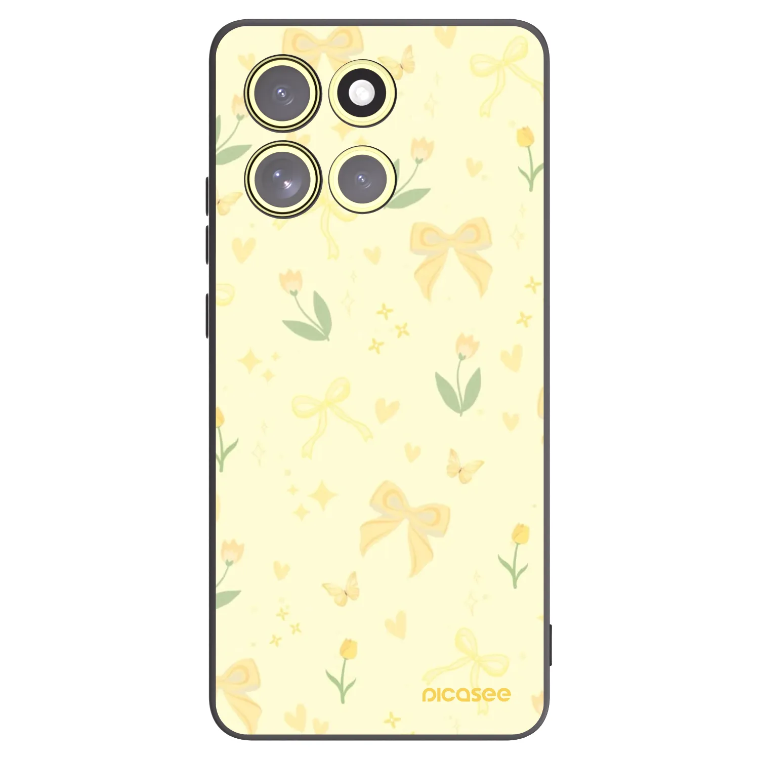 Picasee husă neagră din silicon pentru Motorola Moto G86 Power 5G - Honey Blossom