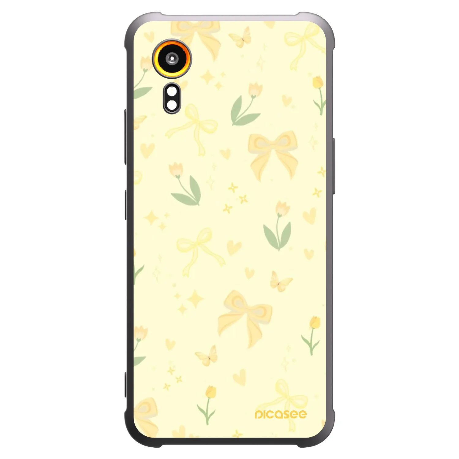 Picasee husă neagră din silicon pentru Samsung Galaxy Xcover 7 - Honey Blossom