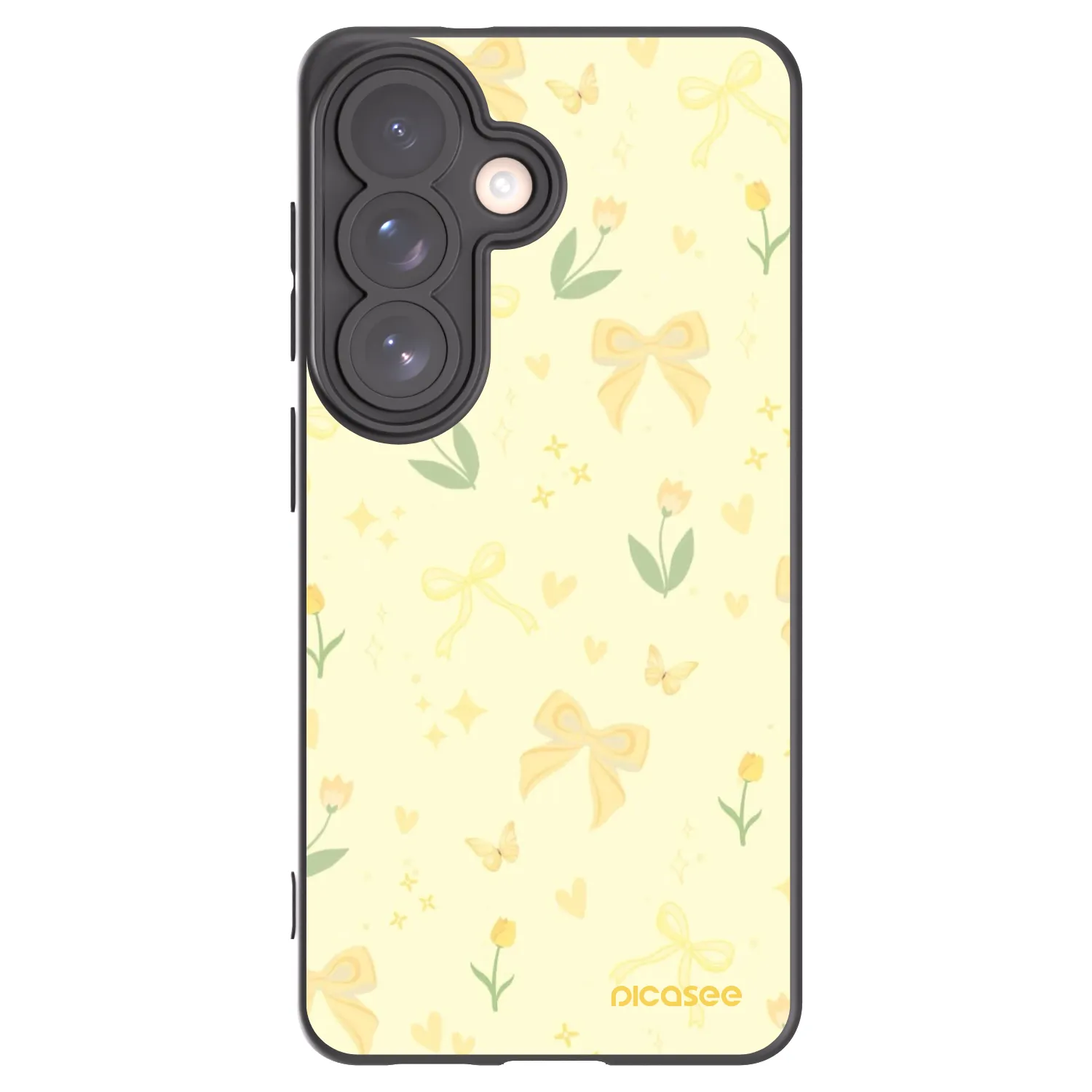 Picasee husă neagră din silicon pentru Samsung Galaxy S26 - Honey Blossom