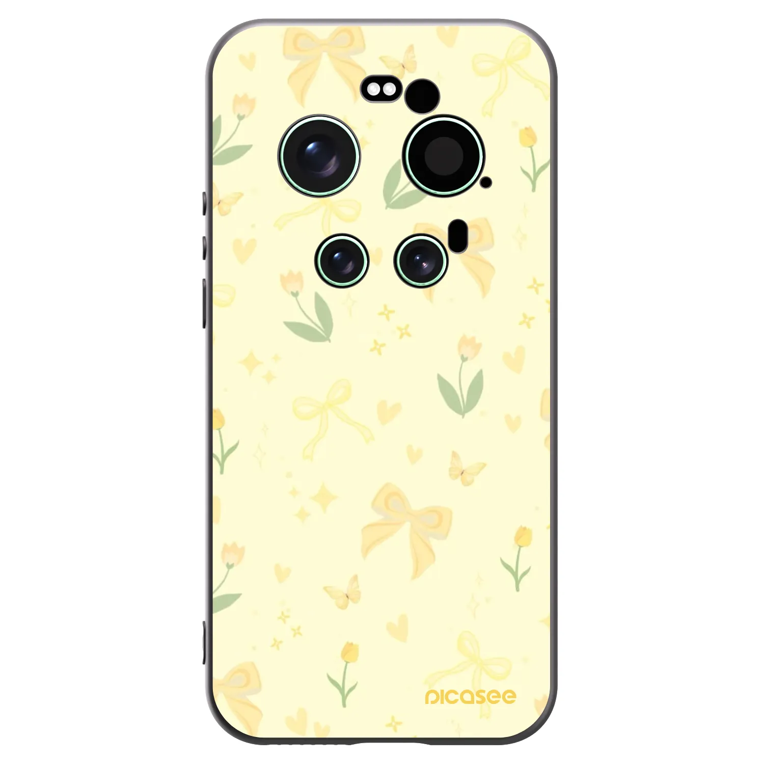 Picasee husă neagră din silicon pentru Xiaomi 17 Ultra - Honey Blossom