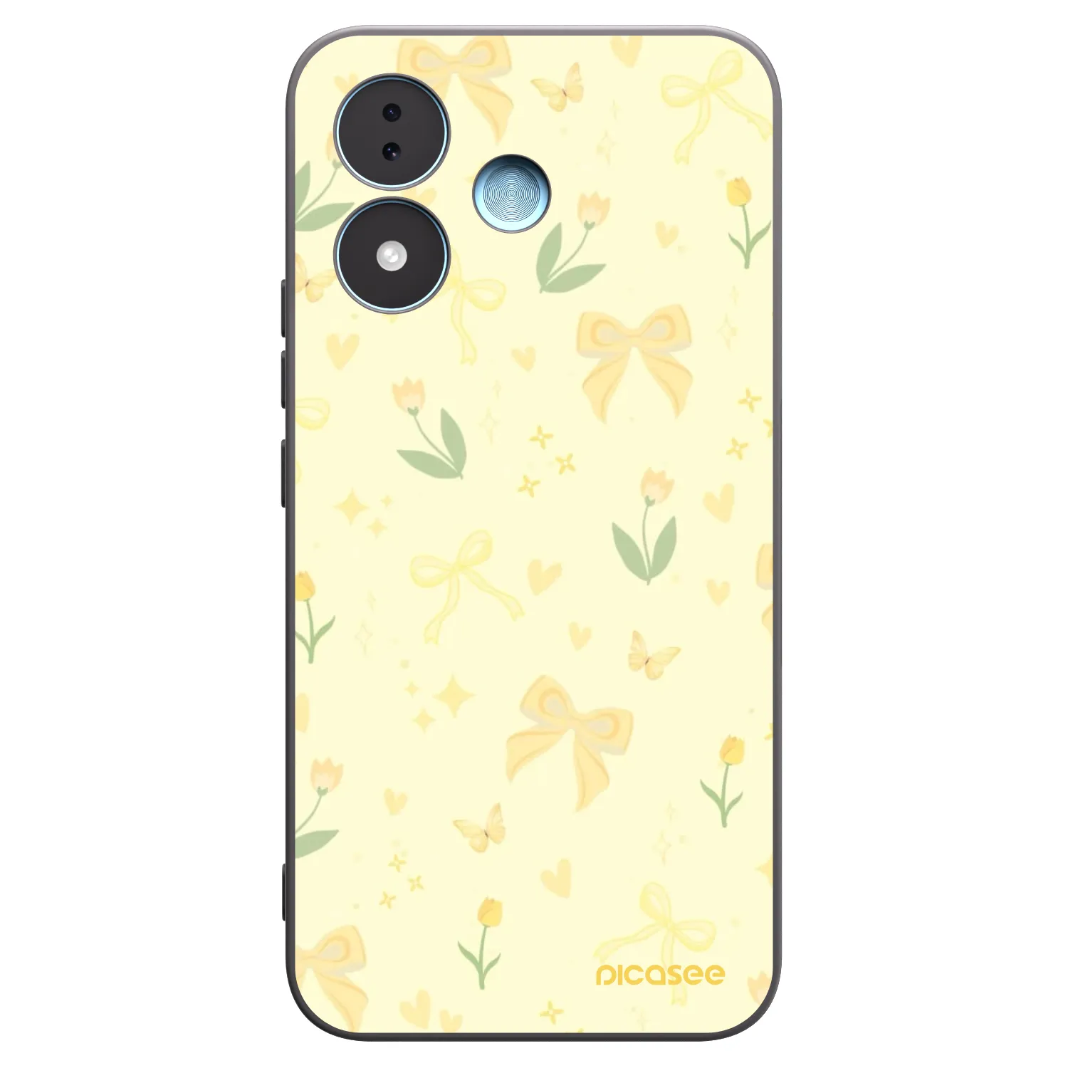 Picasee husă neagră din silicon pentru Xiaomi Redmi Note 17 5G - Honey Blossom