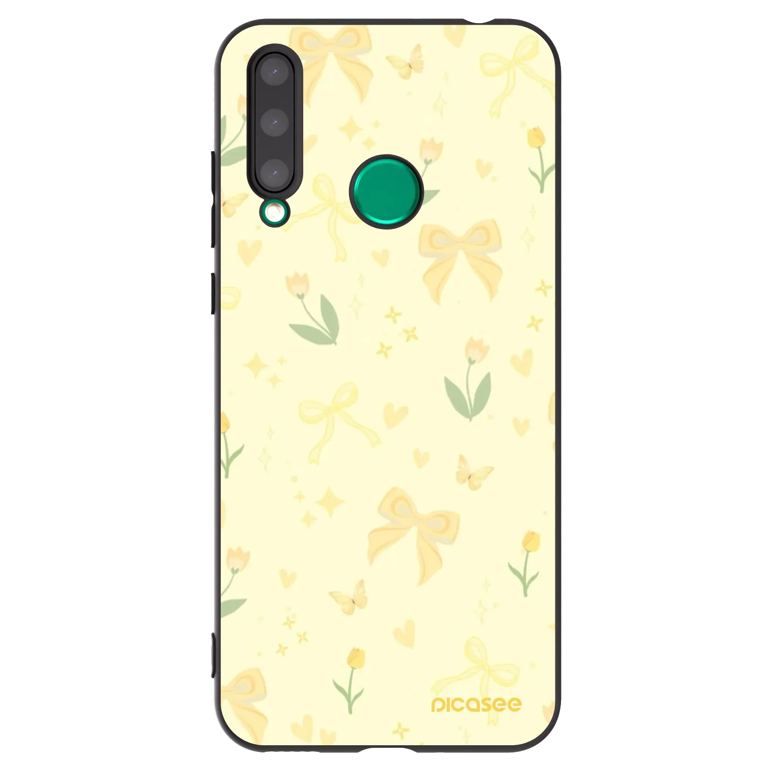 Picasee husă neagră din silicon pentru Honor 20 Lite - Honey Blossom