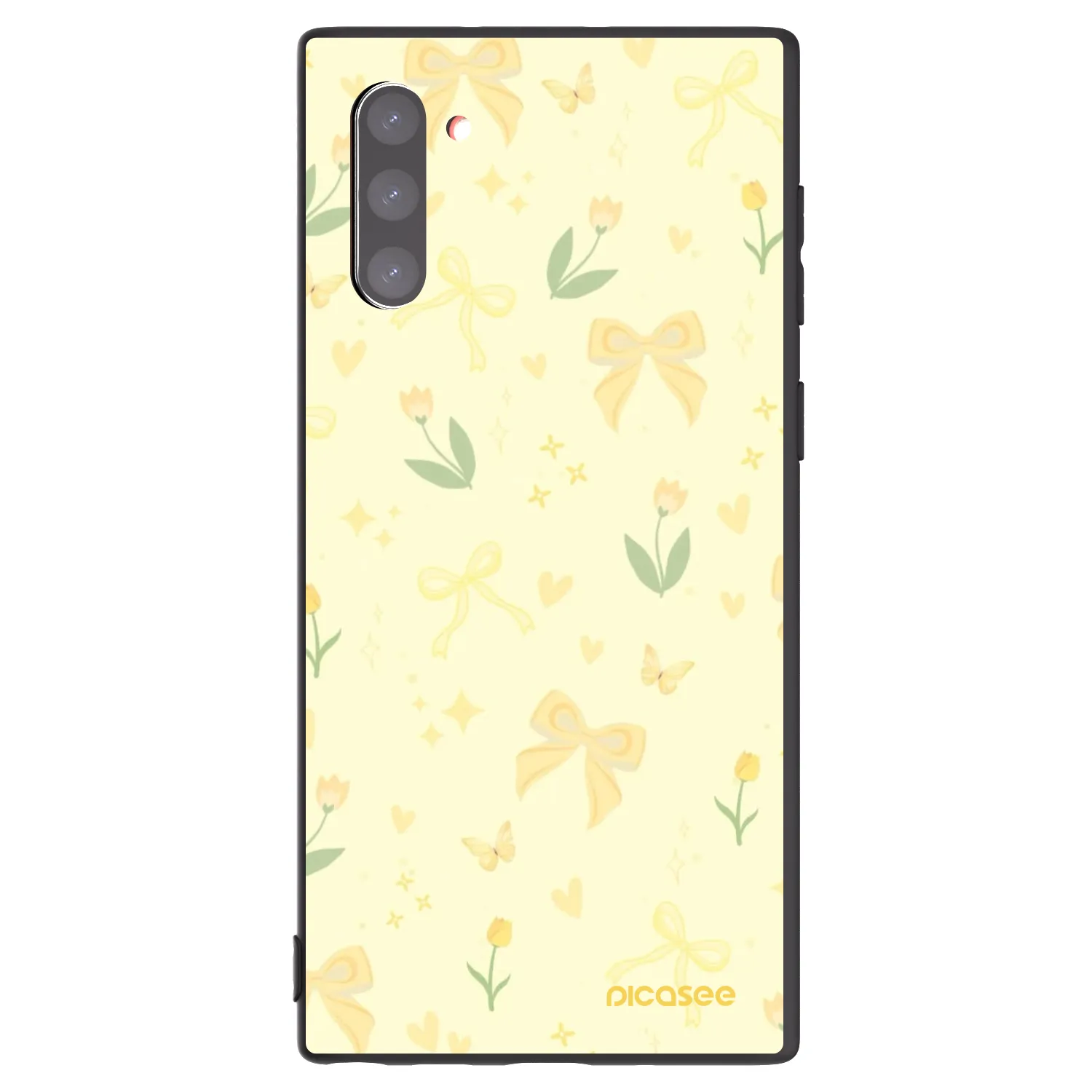 Picasee husă neagră din silicon pentru Samsung Galaxy Note 10 N970F - Honey Blossom