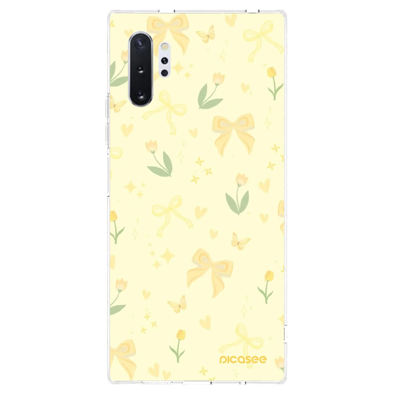 Picasee husă transparentă din silicon pentru Samsung Galaxy Note 10+ N975F - Honey Blossom