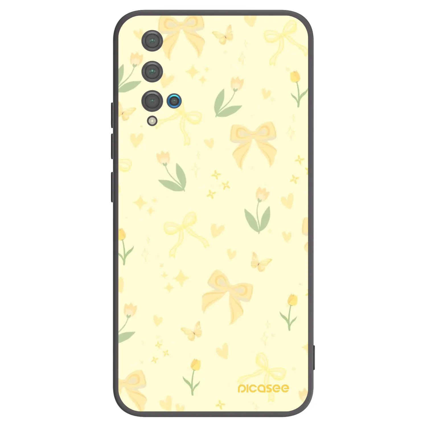 Picasee husă neagră din silicon pentru Huawei Nova 5T - Honey Blossom