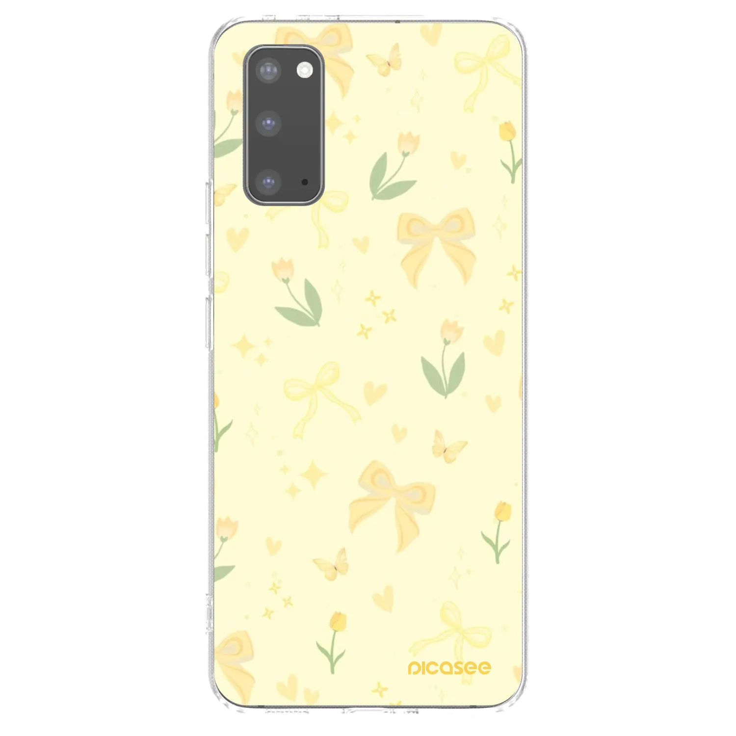 Picasee husă transparentă din silicon pentru Samsung Galaxy S20 G980F - Honey Blossom
