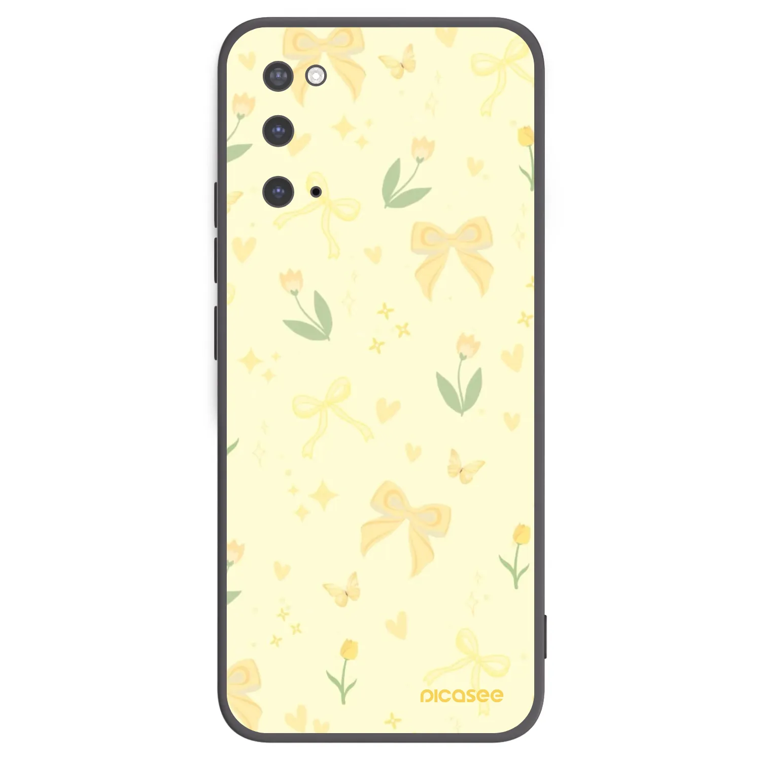 Picasee husă neagră din silicon pentru Samsung Galaxy S20 G980F - Honey Blossom