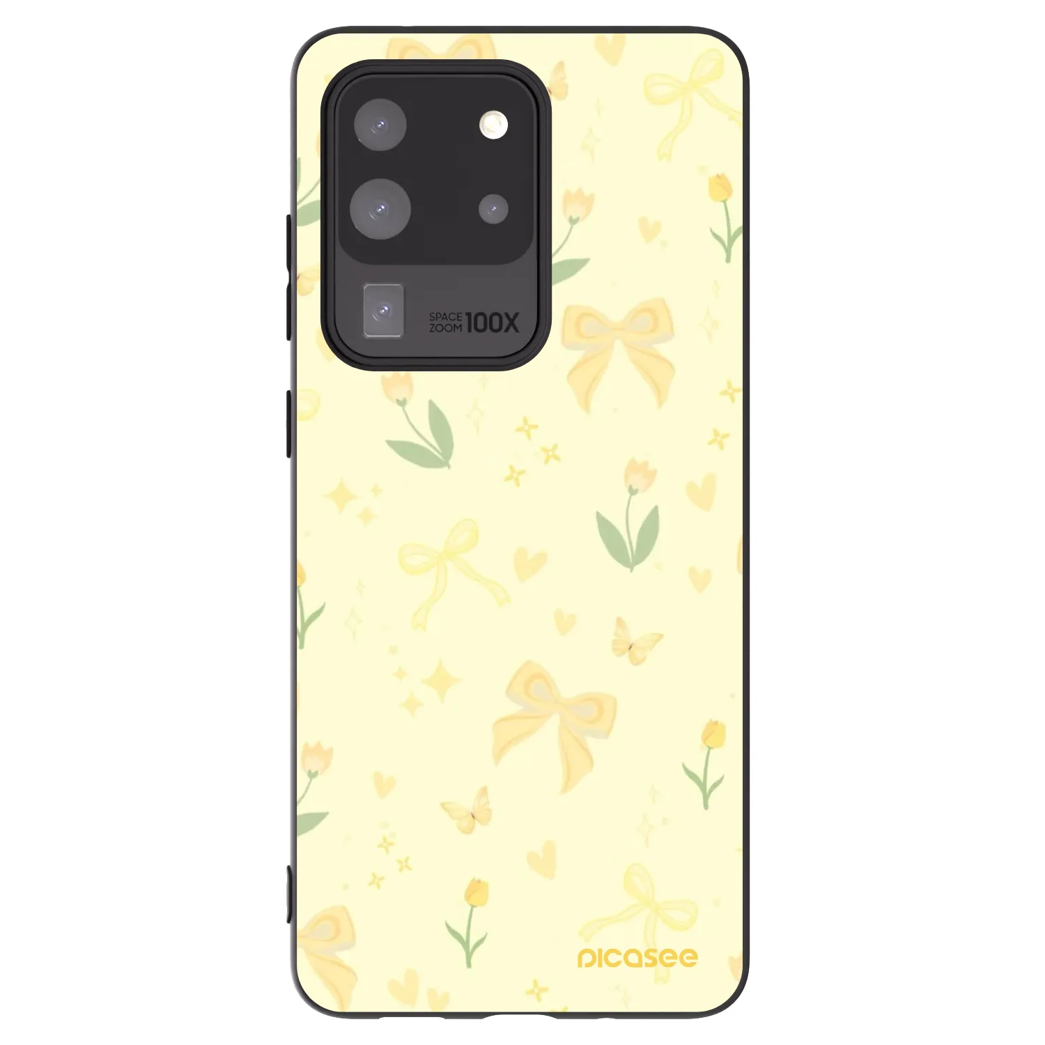 Picasee husă neagră din silicon pentru Samsung Galaxy S20 Ultra 5G G988F - Honey Blossom